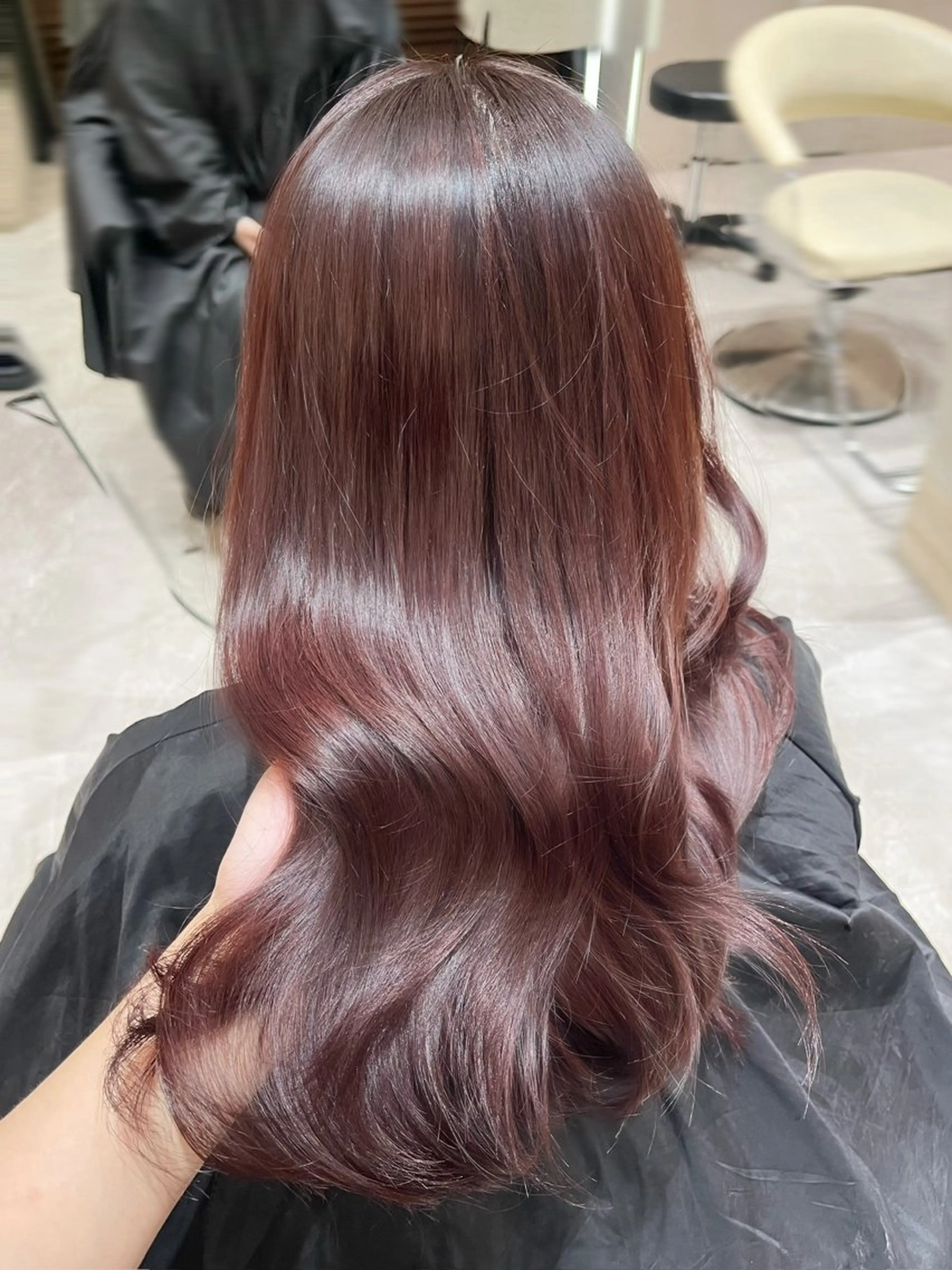 セミロング カラー カット ヘアカラー 顔周りカット/ 透明感カラー/ユナのヘアスタイル