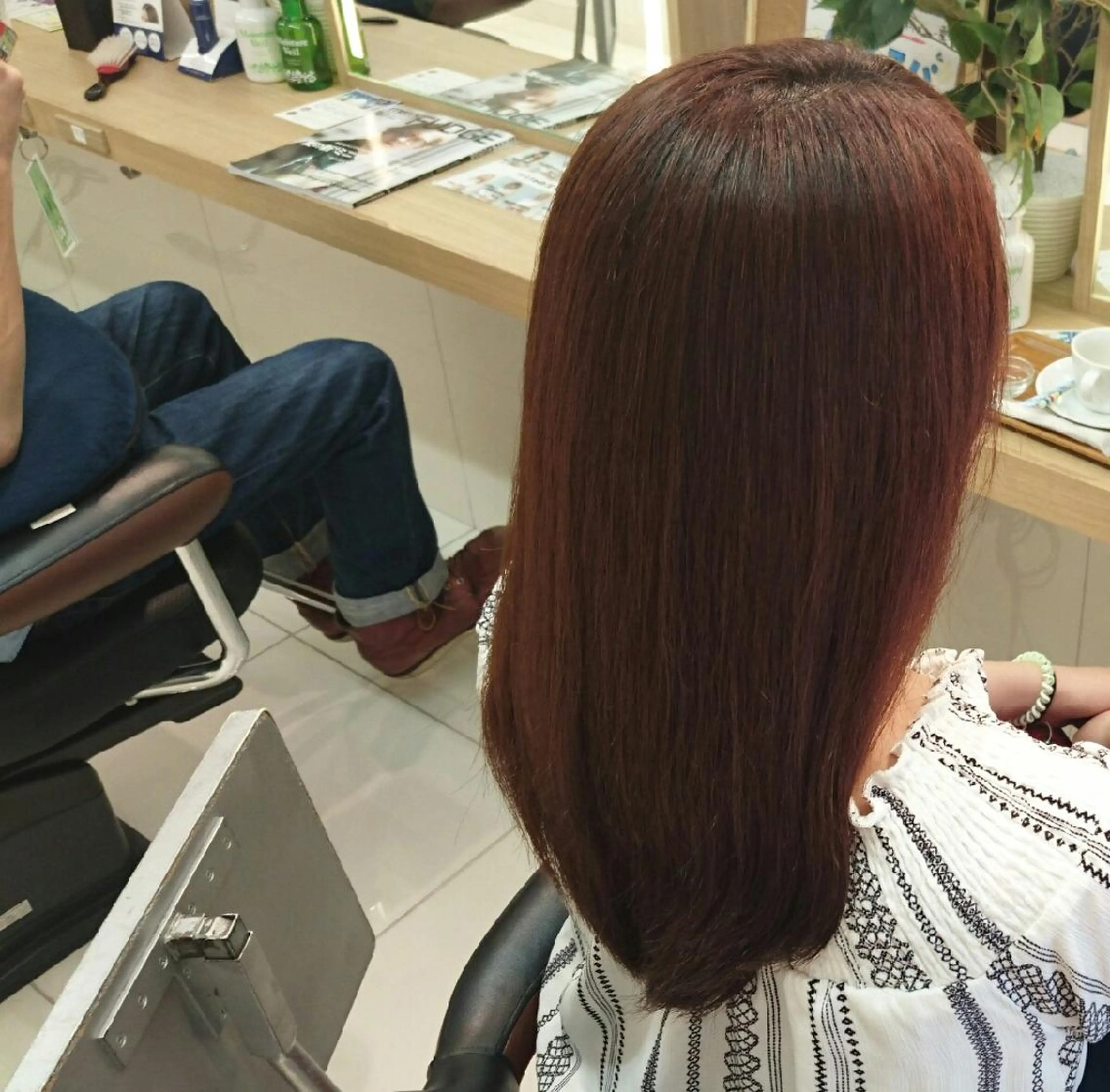 ロング パーマ 縮毛矯正 透明感ハイライト◎ 伊藤夏海のヘアスタイル