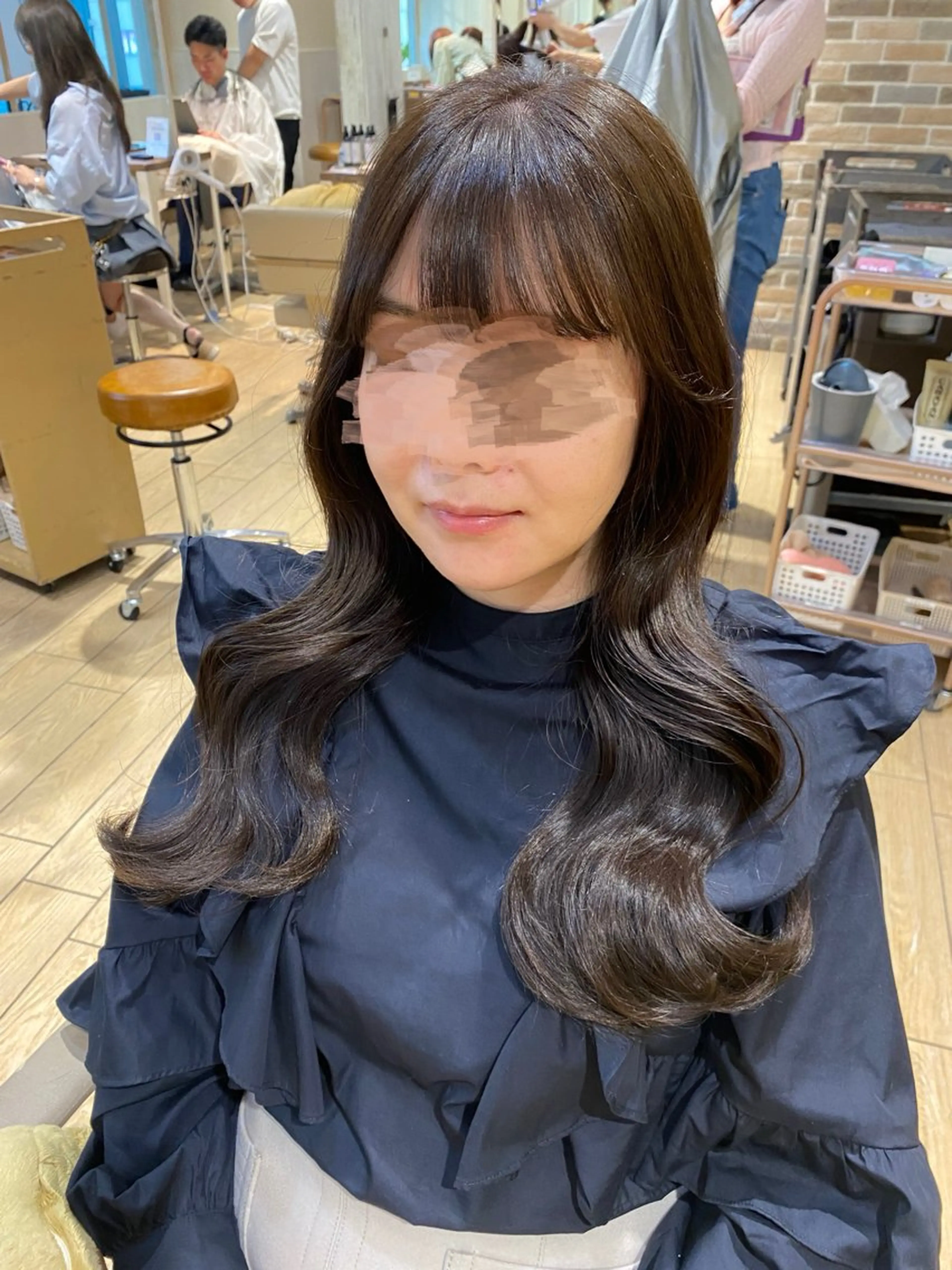 セミロング カラー ヘアアレンジ カット ヘアカラー トリートメント RIHO/愛されモテ /透明感カラーのヘアスタイル