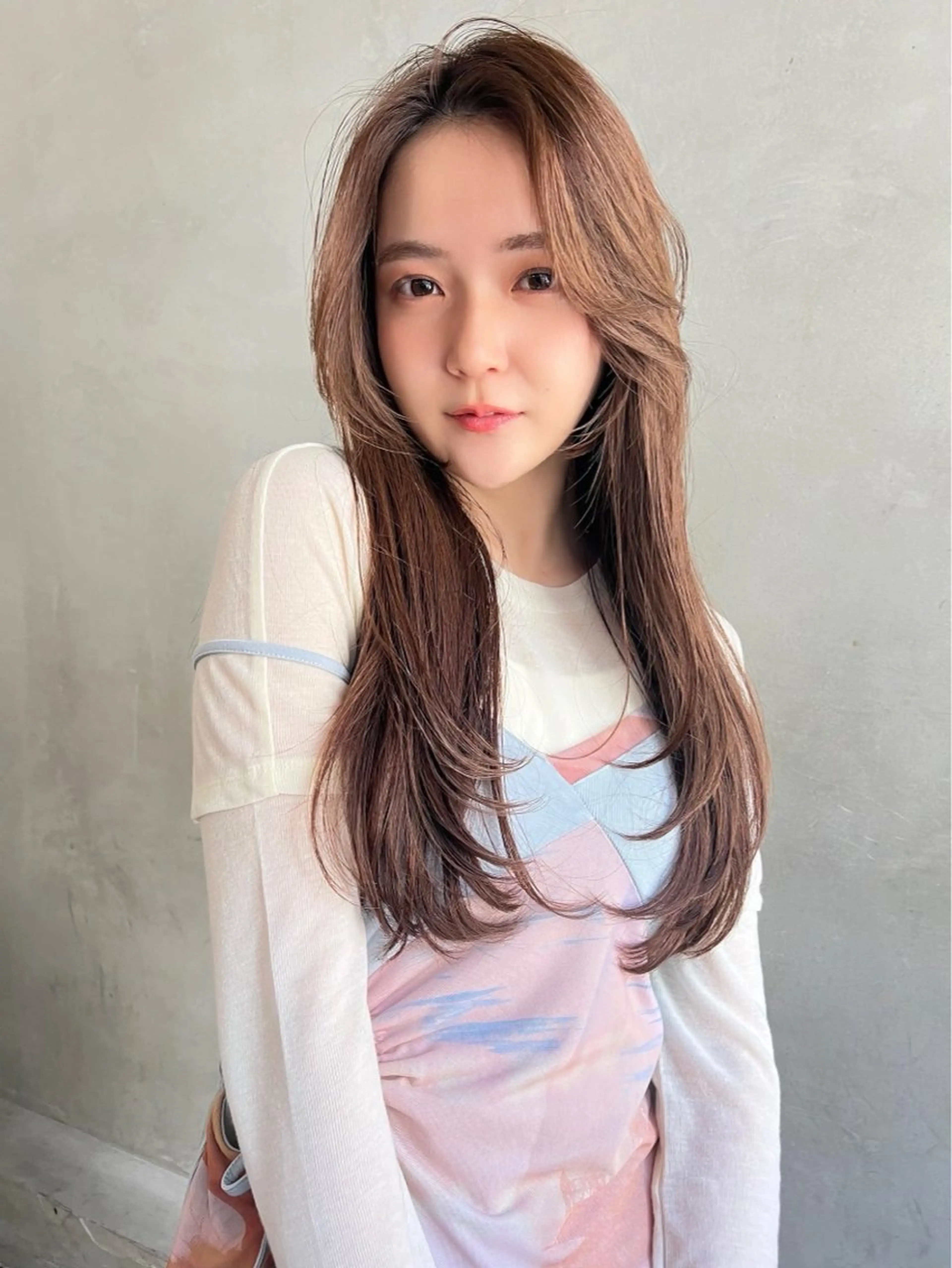 ロング カラー カット ヘアカラー トリートメント 透明感/艶髪矯正 🪐takushiのヘアスタイル