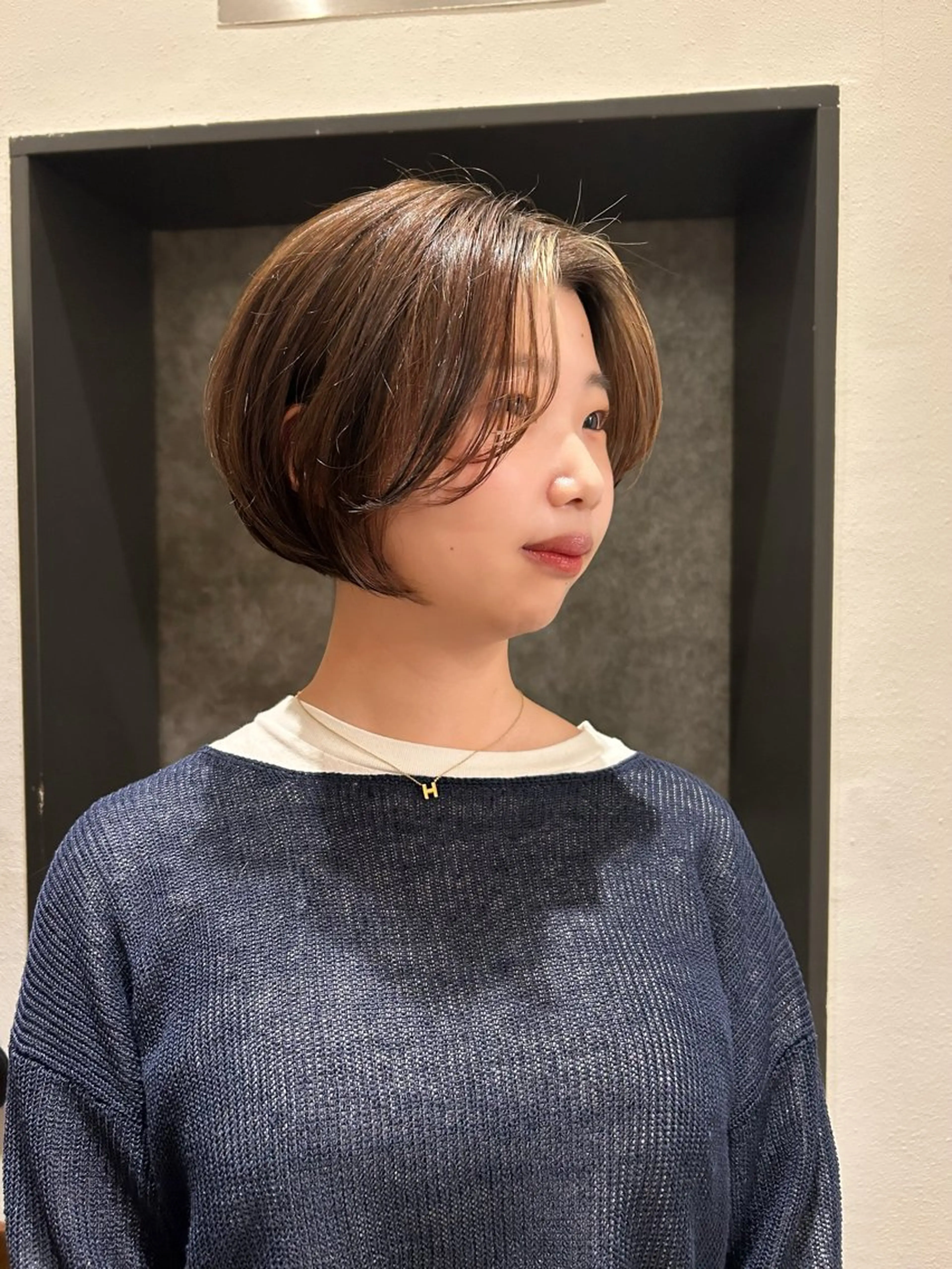 ショート ショートボブ 丸みショート ミストバング ボブ ショートヘア tete nico所属・似合わせ/ヘアカラー nanami🌸のヘアスタイル