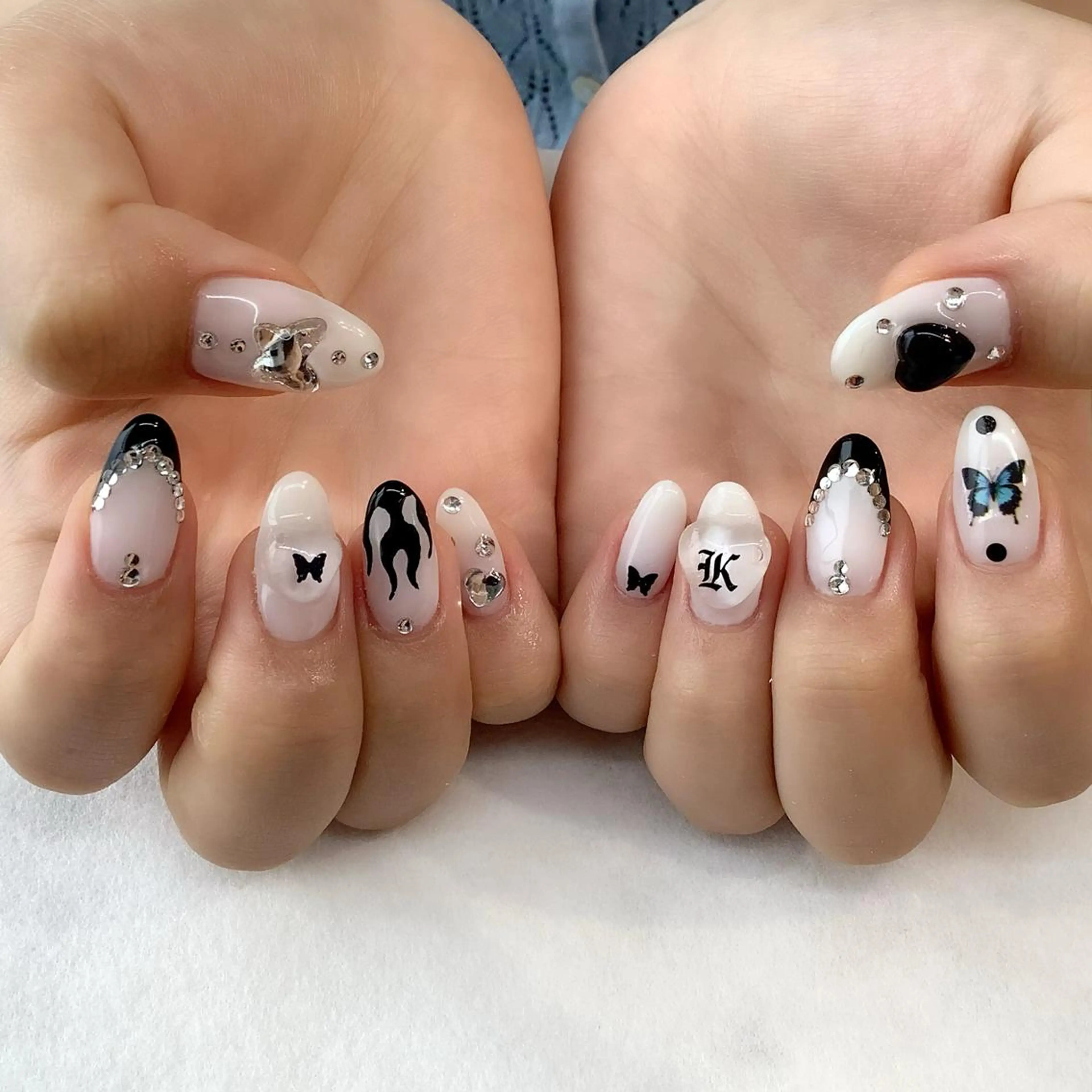 ネイル ハンドネイル 💎🐰 saki. m 🐰💎のネイルデザイン