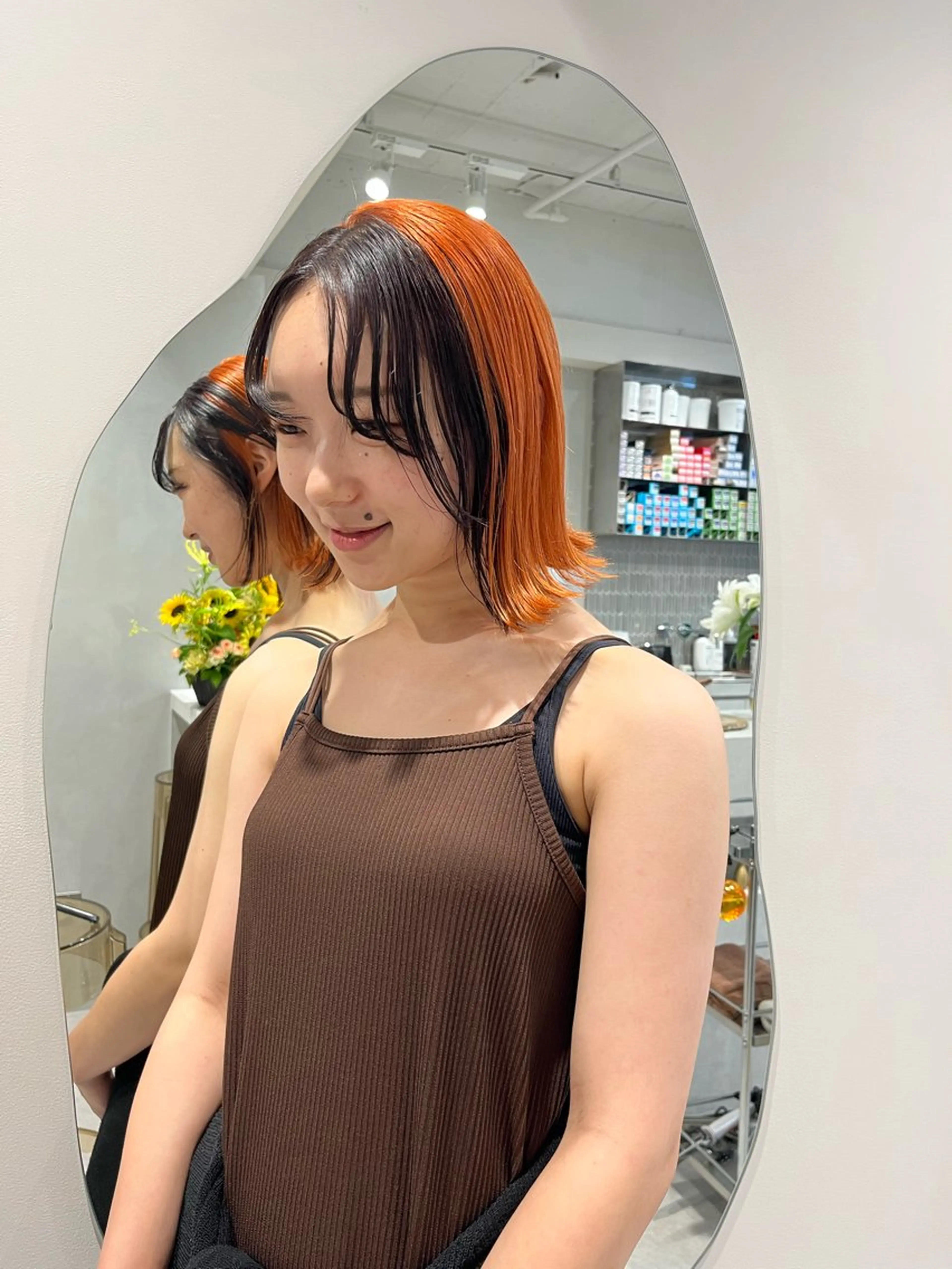 ショート カット ヘアカラー ハイトーン/ ボブ 中村麟のヘアスタイル