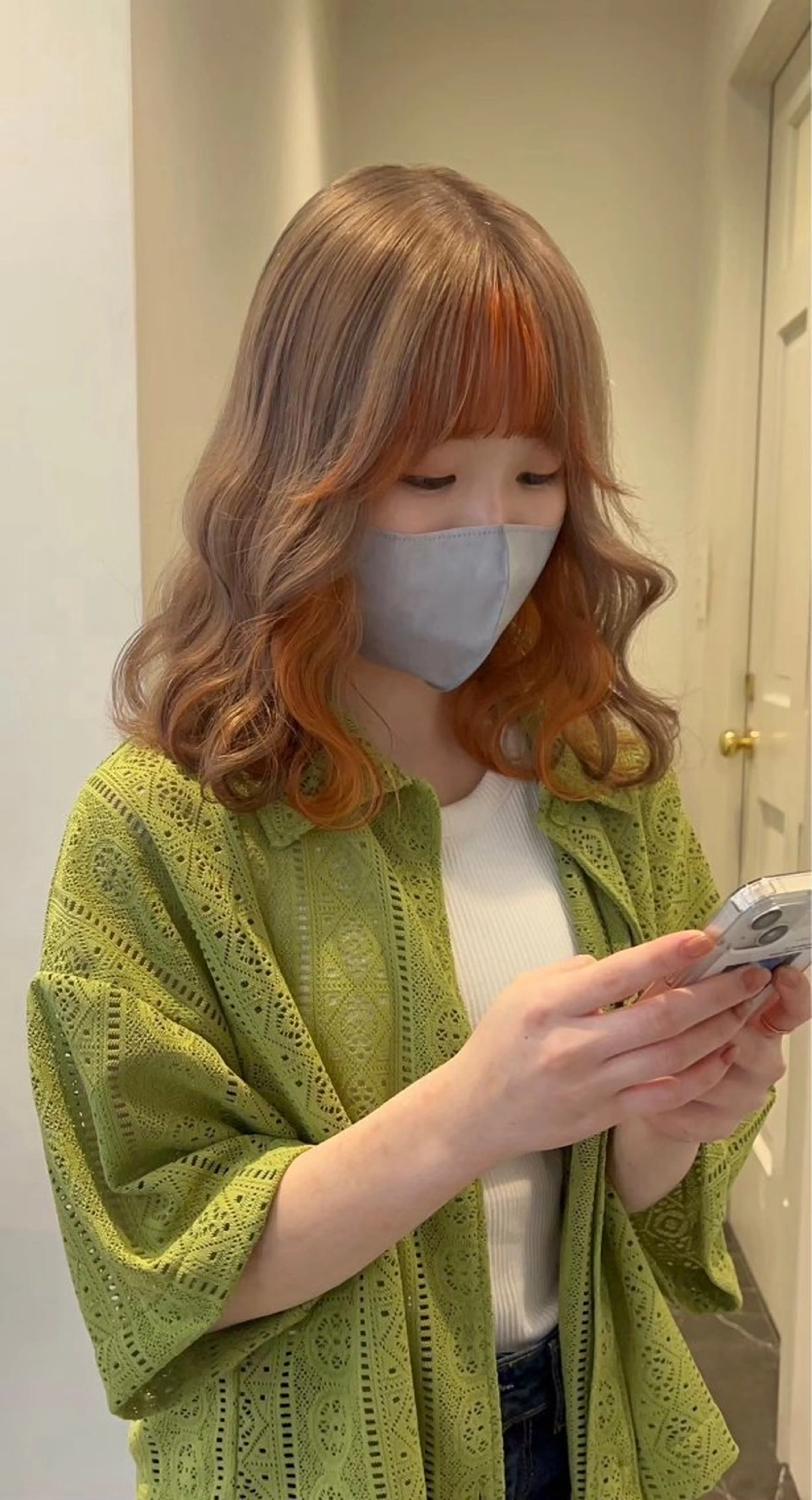 セミロング 🎀縮毛矯正／ カットパーマ／りんのヘアスタイル