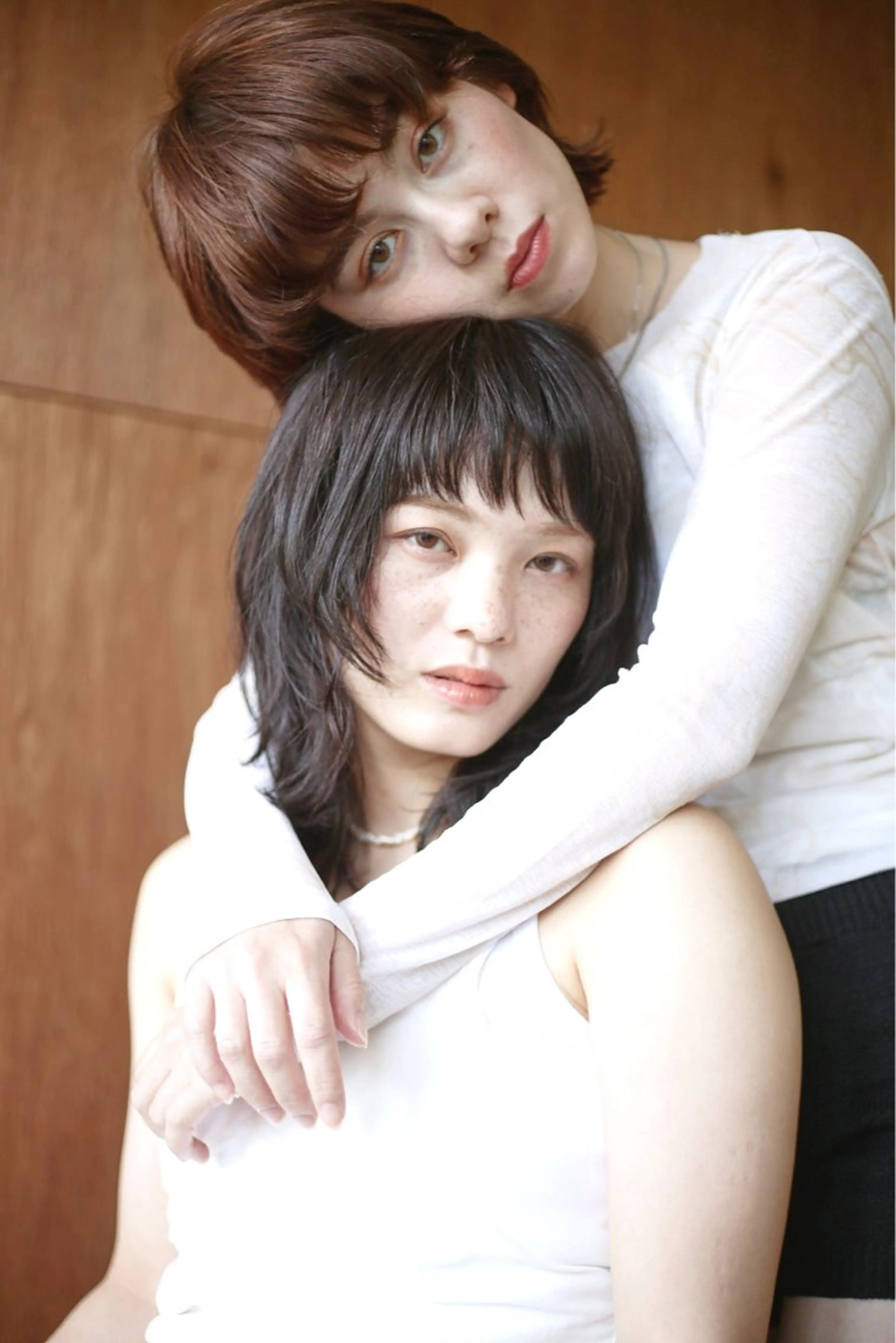 ミディアム カラー カット ヘアカラー トリートメント 角岡 真帆のヘアスタイル