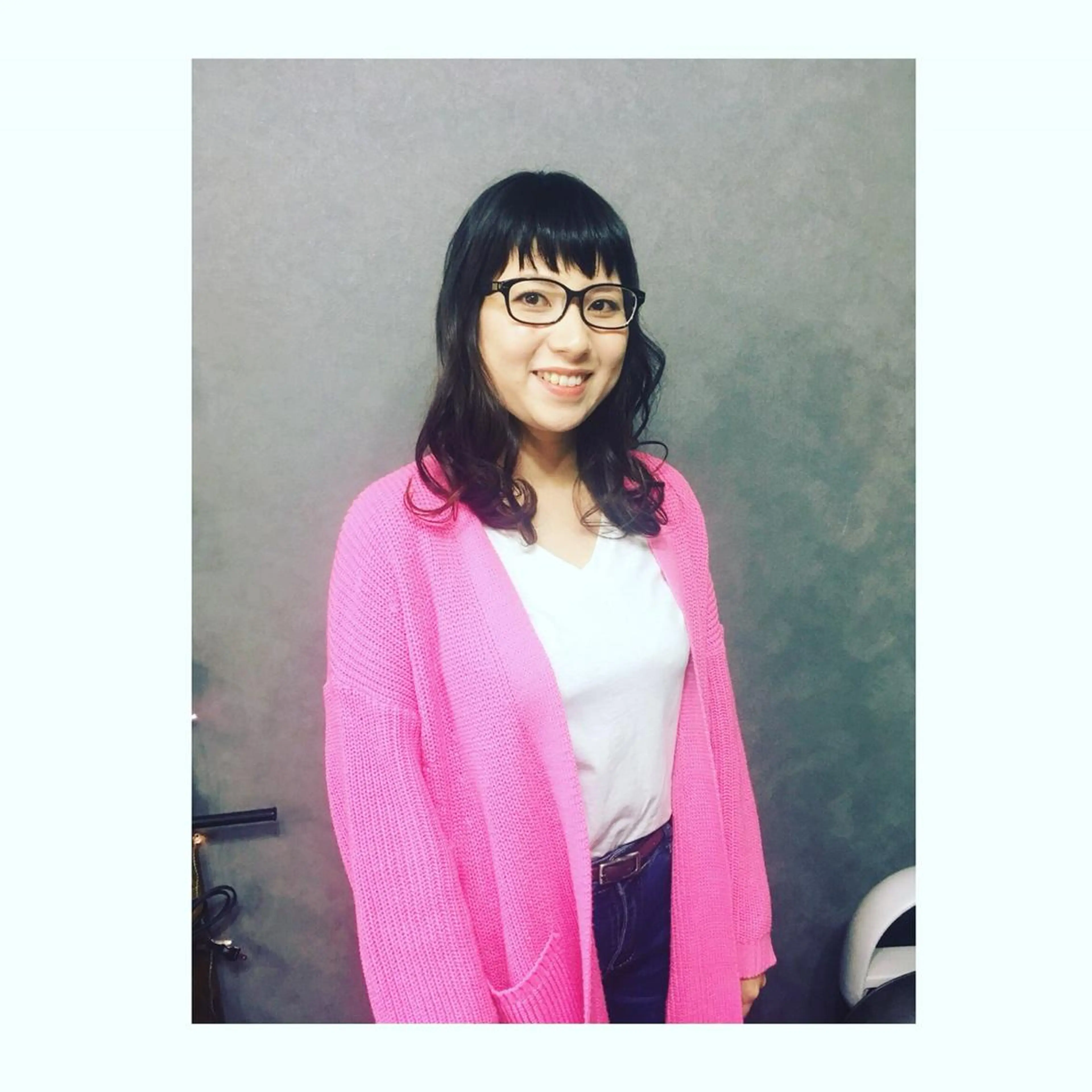 ミディアム カラー パーマ chouette シュエットのヘアスタイル