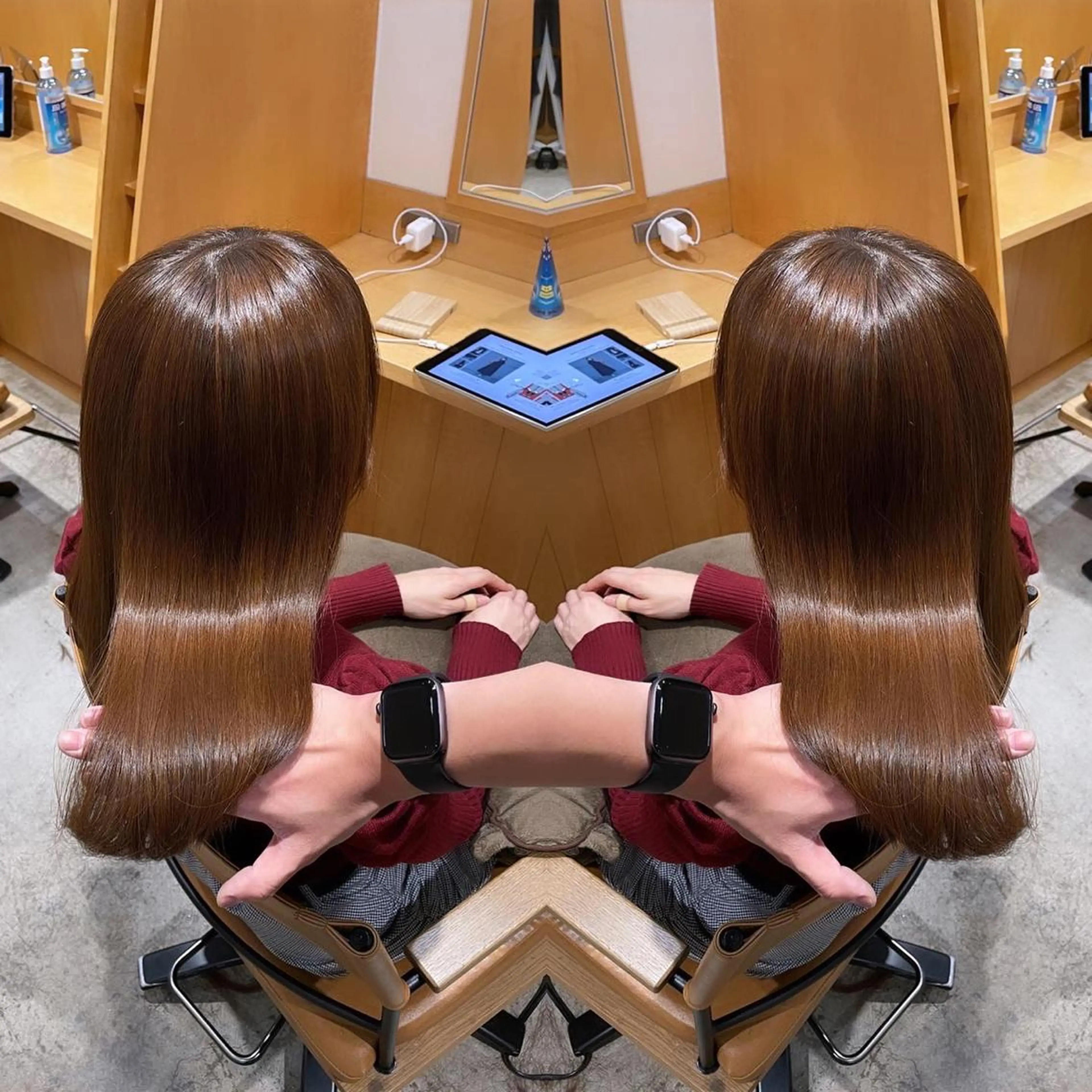 セミロング カラー ブリーチ 髪質改善 縮毛矯正 トリートメント 酸熱トリートメント 《髪質改善✖️オリー ブ🧸》小嶋拓也のヘアスタイル