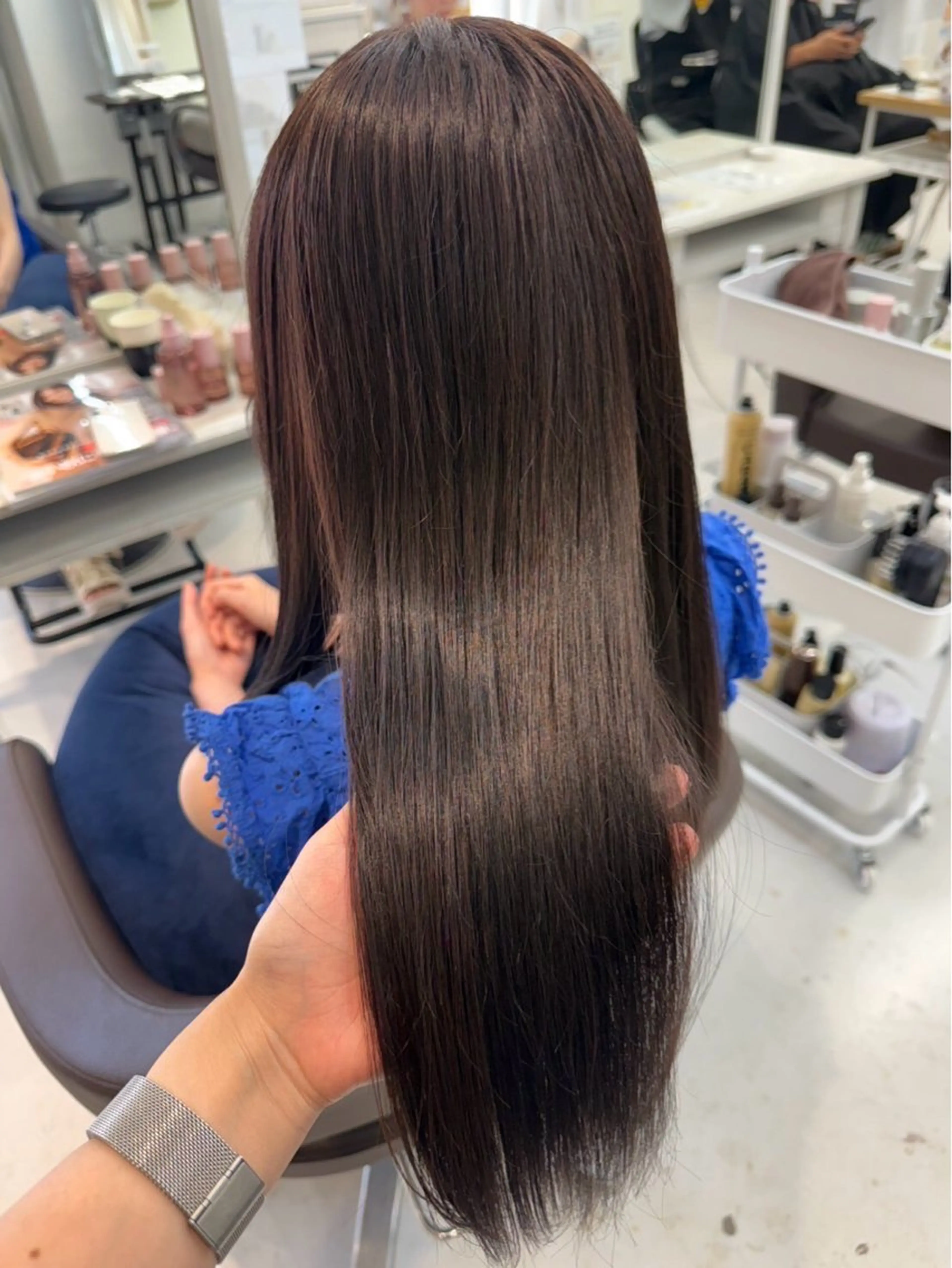 ロング 縮毛矯正 トリートメント 榎本雪来⛄️ メンズカット✂️のヘアスタイル