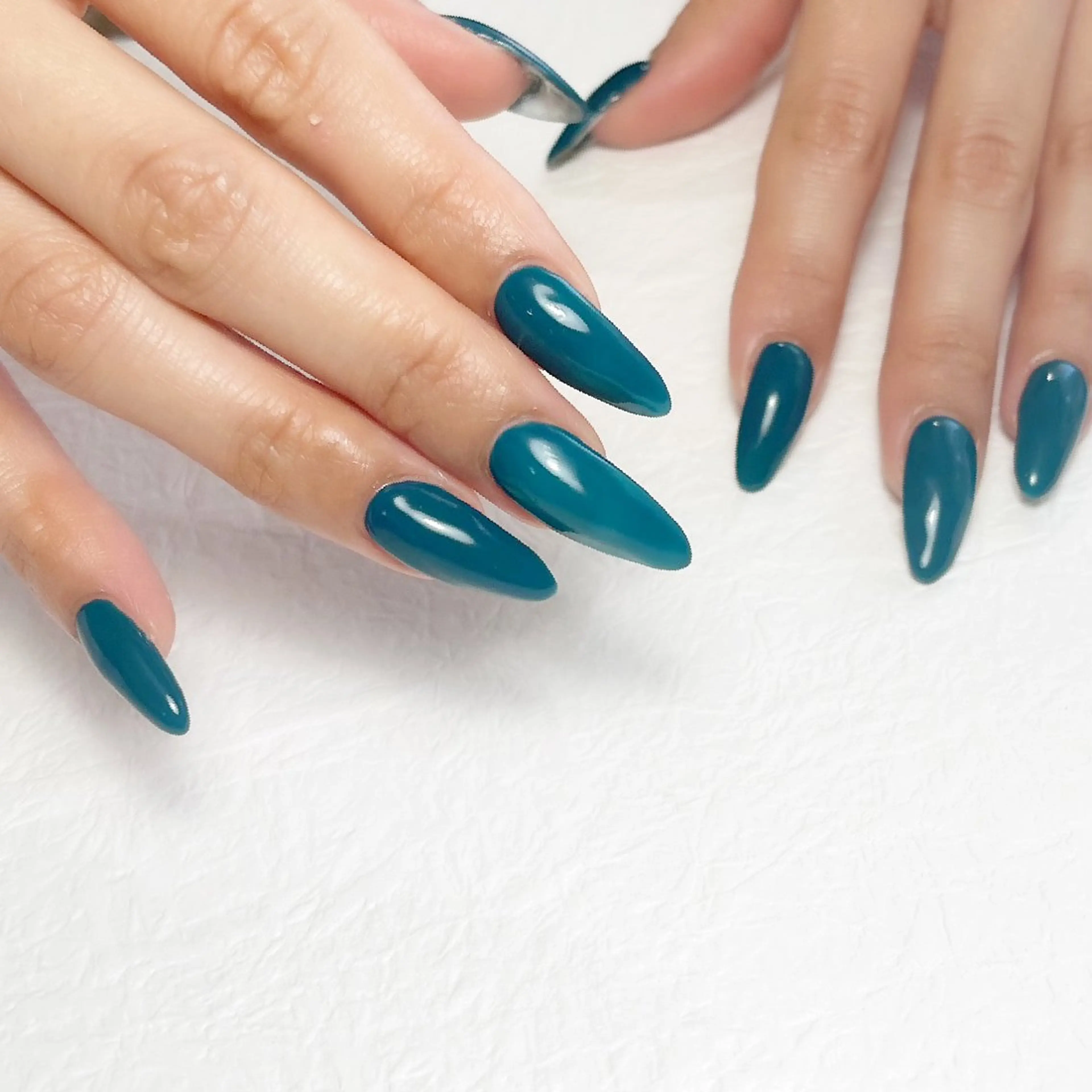 ネイル アートネイル ブルー フットネイル ジェルネイル キラキラネイル Y nail なんば堀江店のネイルデザイン