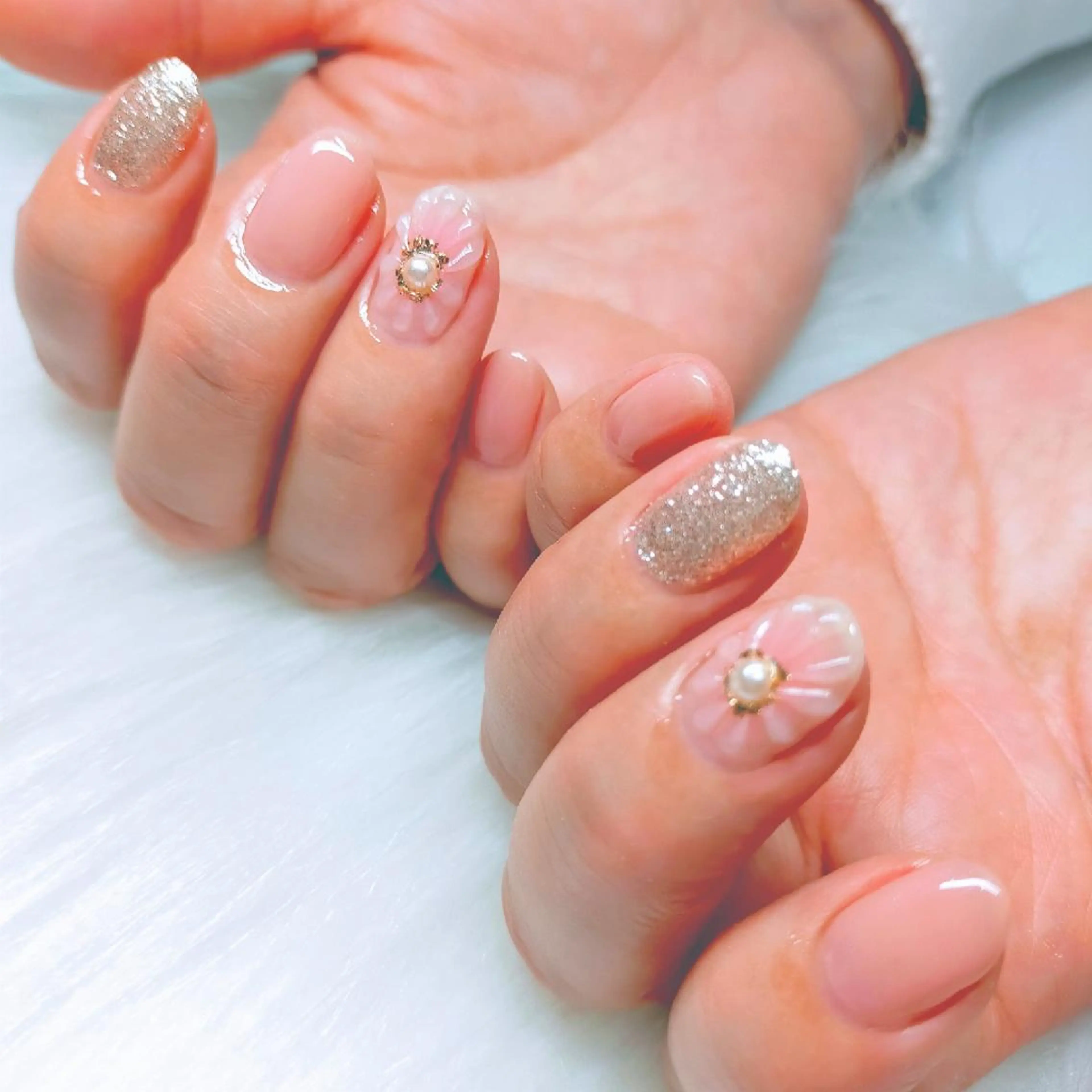 ネイル アートネイル フラワーネイル ぷっくりネイル Beaute Pure_Mのネイルデザイン