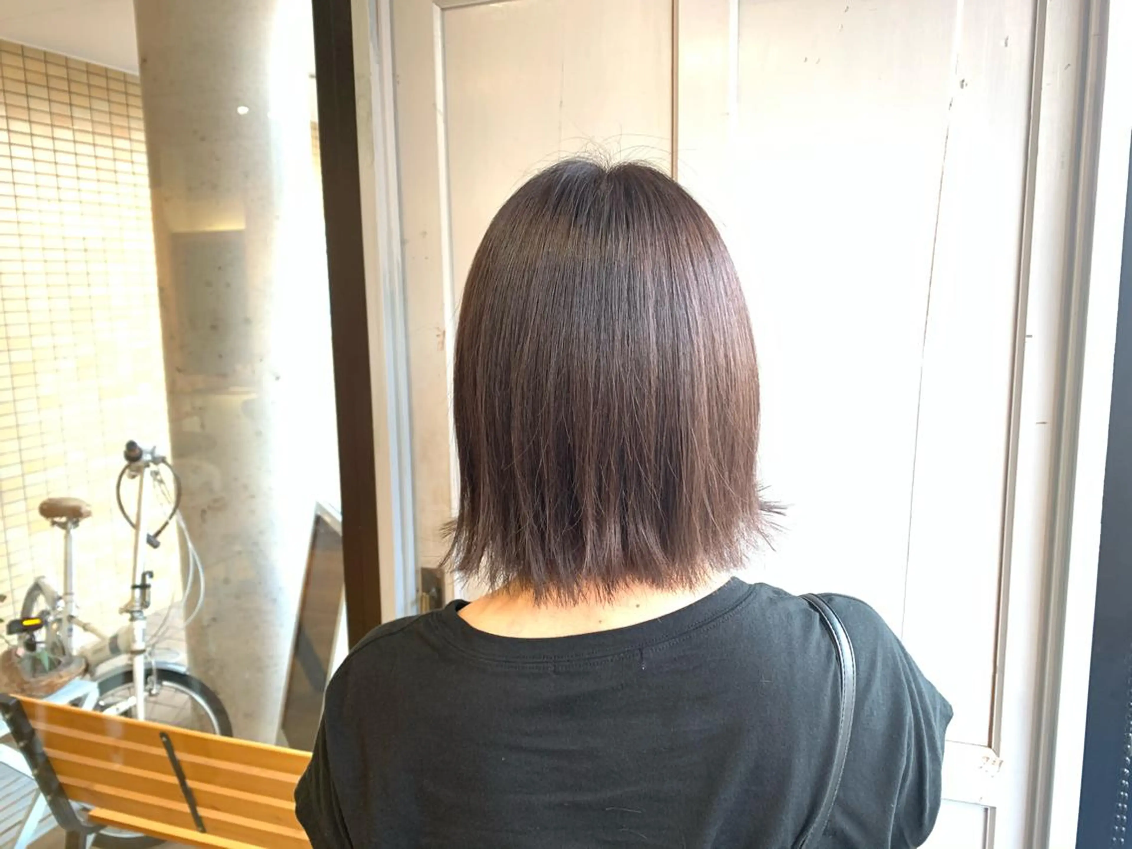 ミディアム カラー ヘアカラー トリートメント ツキダテ ユイのヘアスタイル