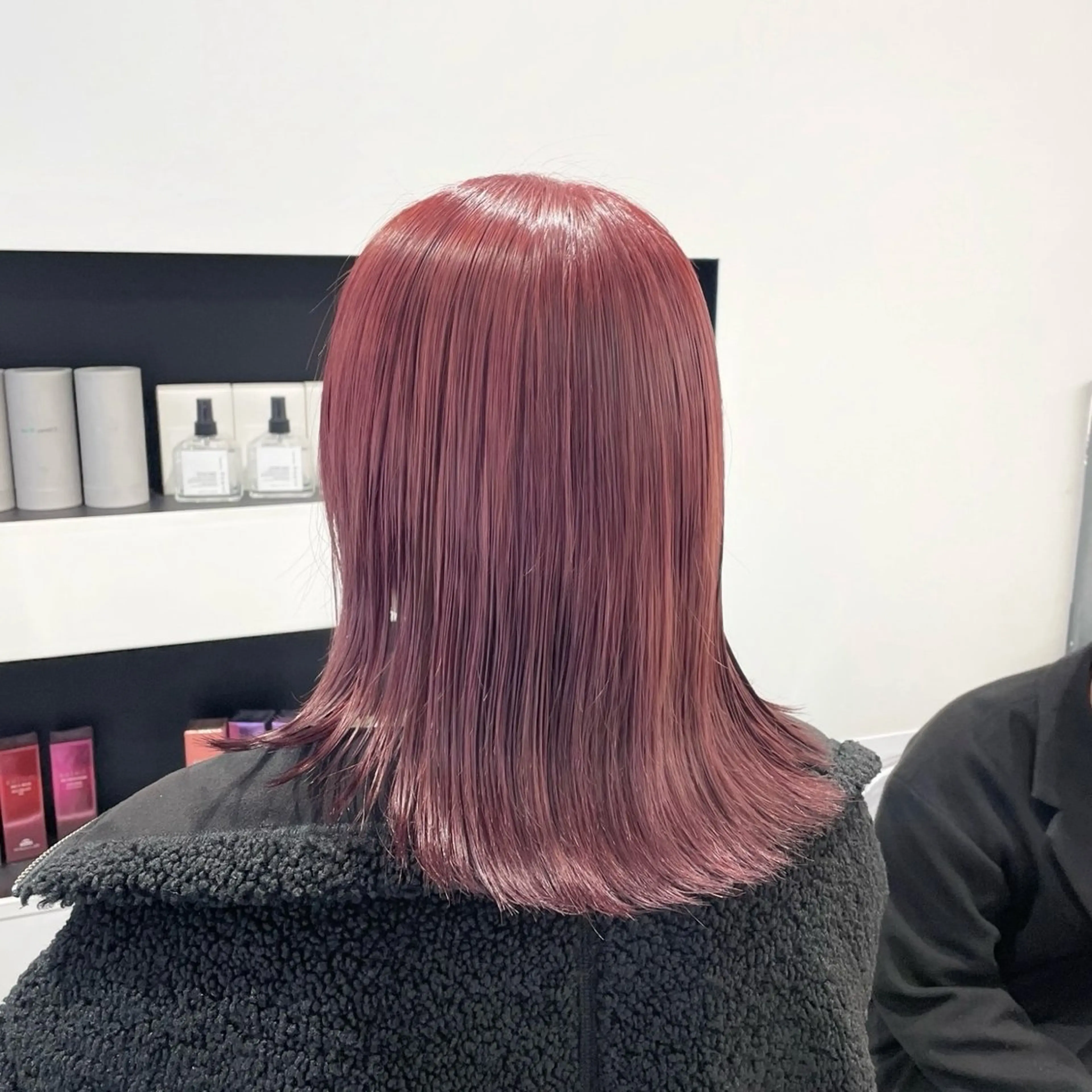 ロング カラー パーマ ヘアアレンジ メンズ カシス ピンクカラー トリートメント mona/ ストレートスタイル✨のヘアスタイル