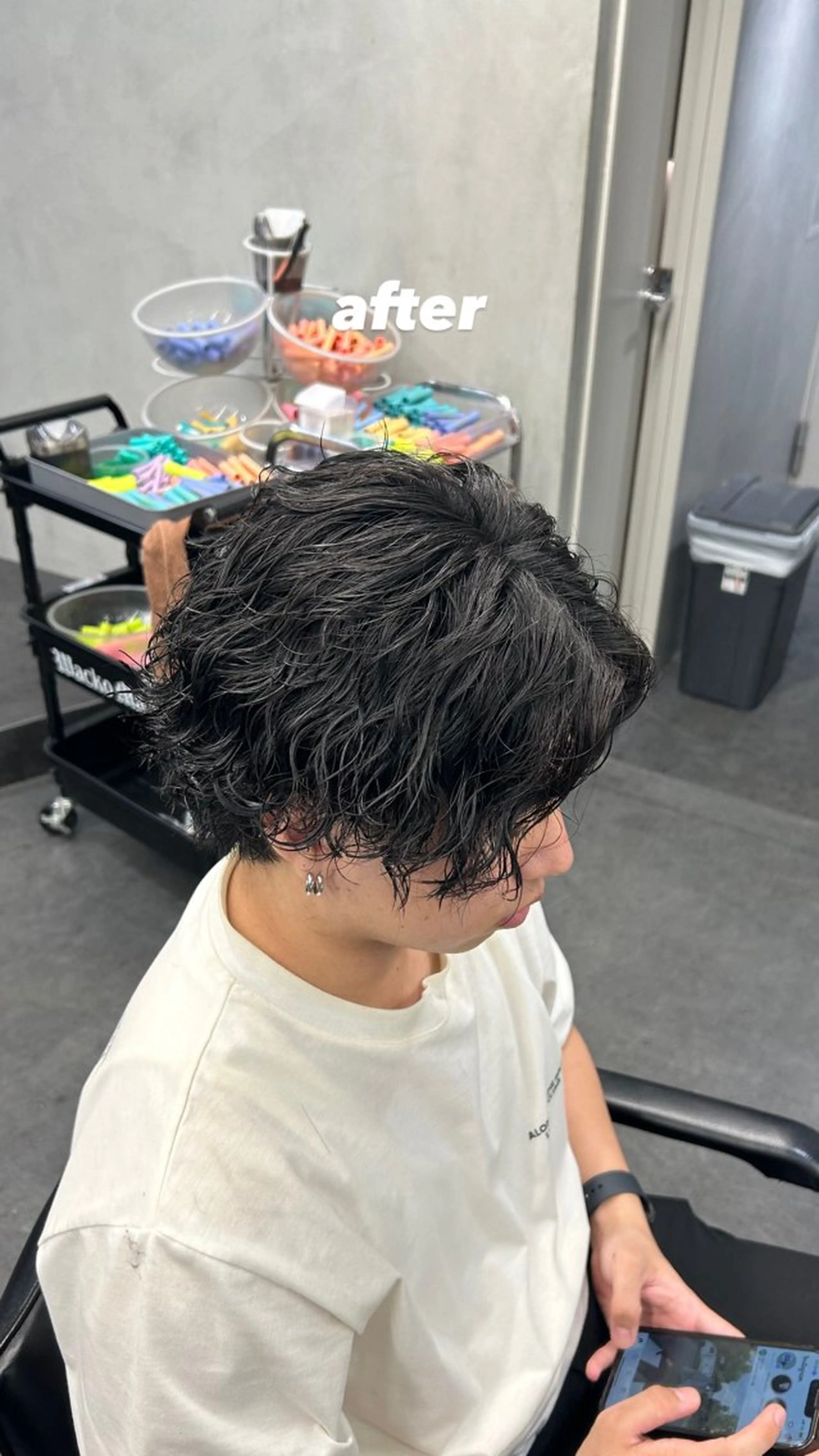 パーマ メンズ 藤平海音/fifth PARKのヘアスタイル