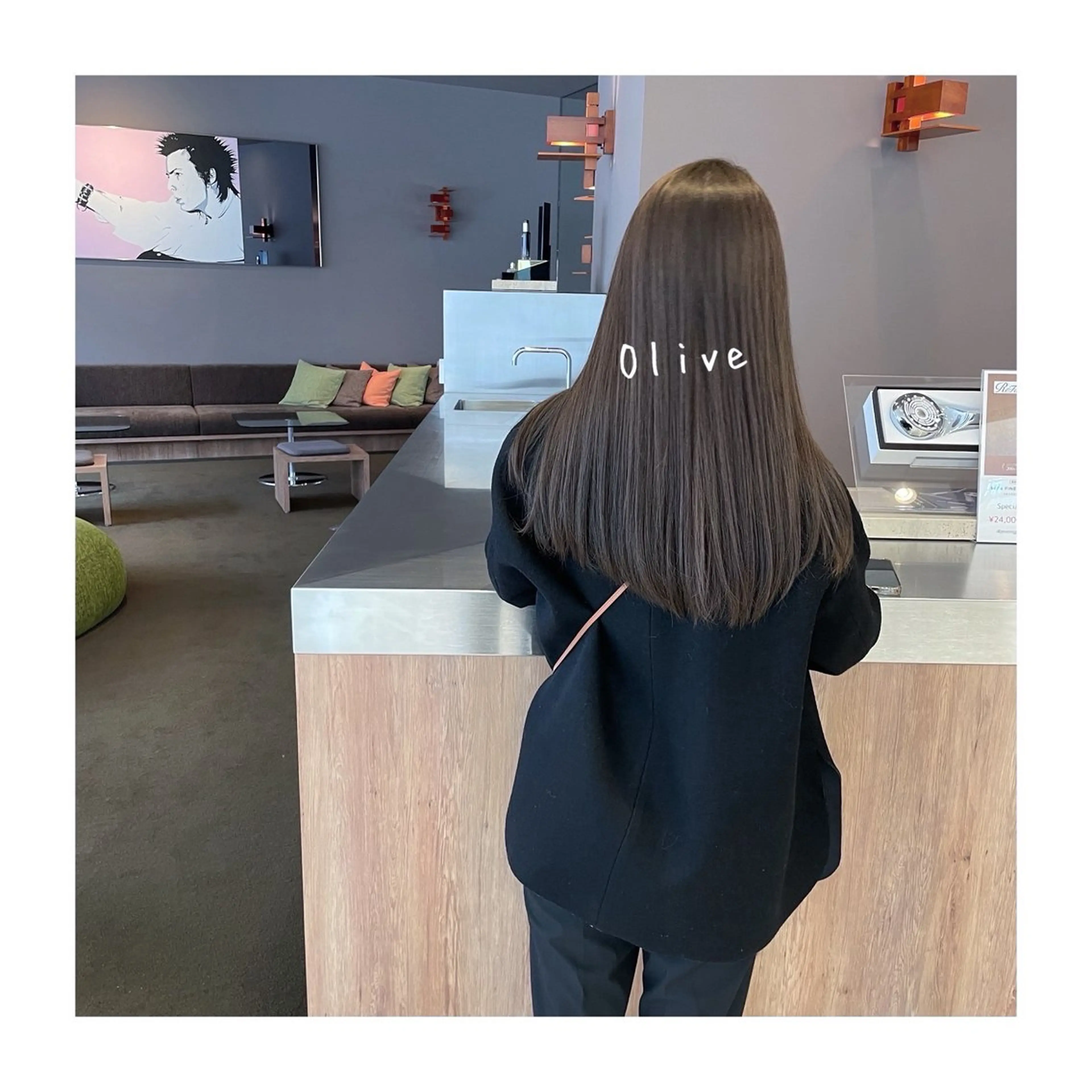 ロング カラー オリーブカラー 髪質改善🫧イチカワ アリサ🫧のヘアスタイル