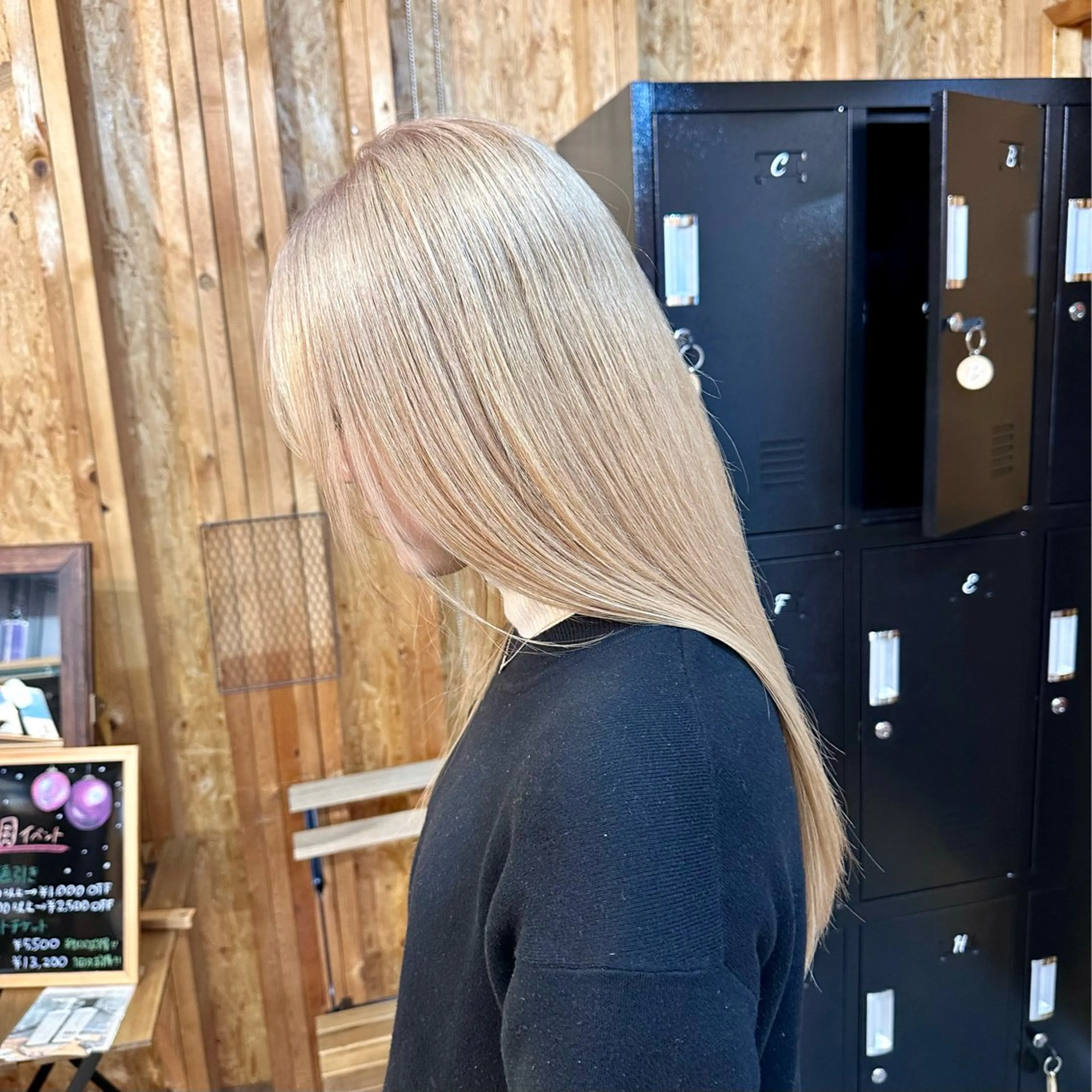 ロング カット ヘアカラー 🧸ミルクティー /ブリーチ🫧あずみのヘアスタイル