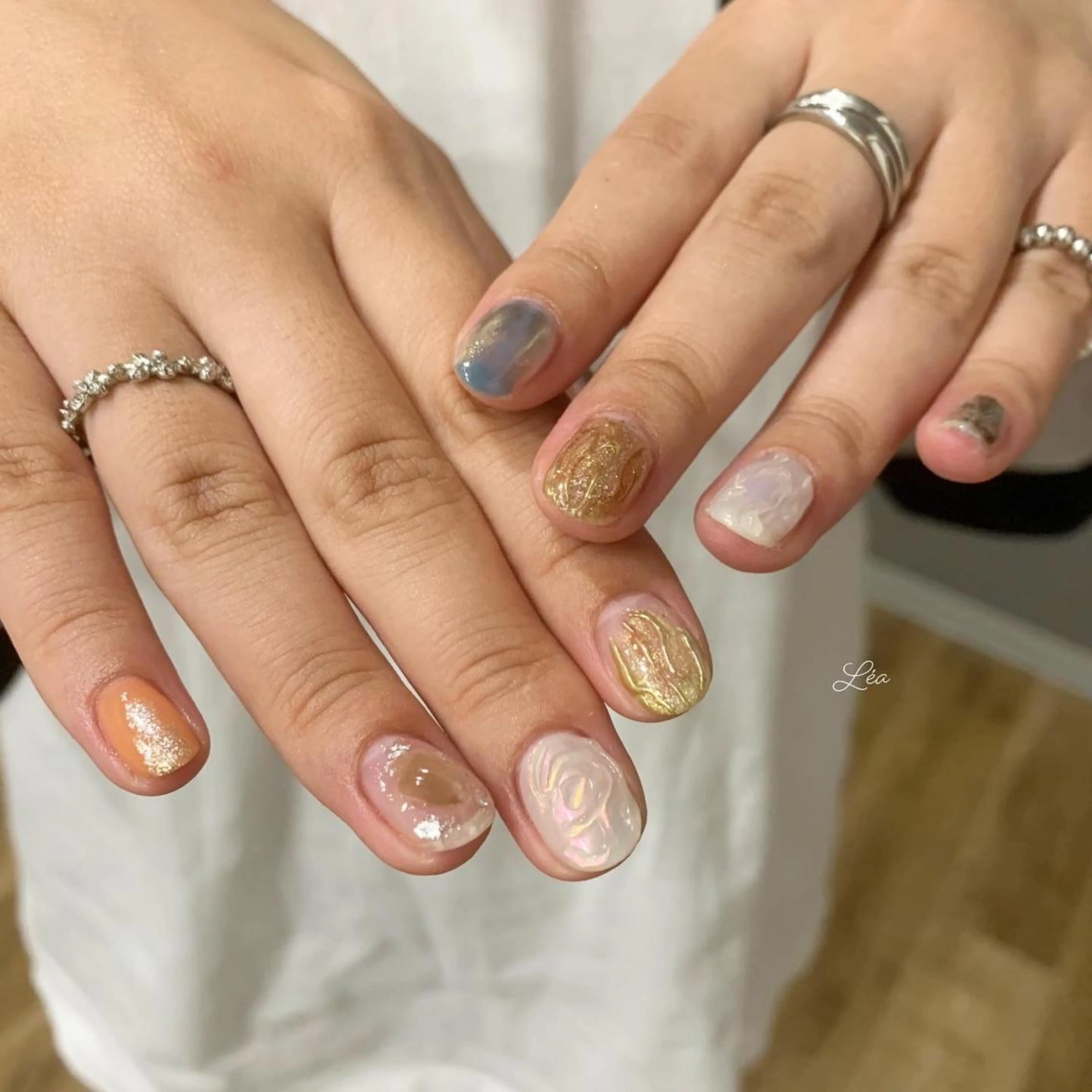 ネイル ジェルネイル 持ち込み パラジェル ソフトジェル Léa nailのネイルデザイン