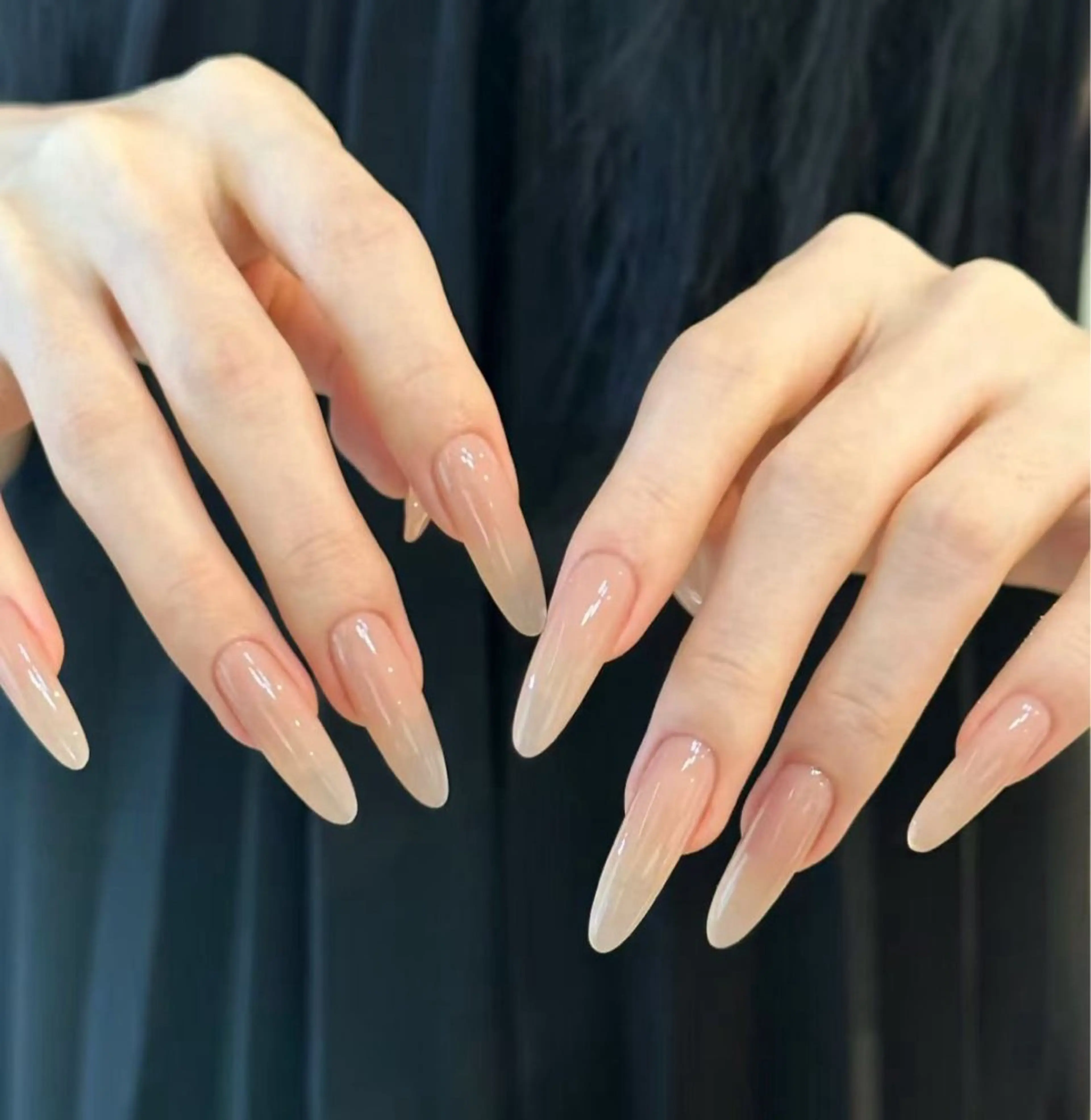 ネイル 長さ出し フレンチネイル 韓国ネイル マグネットネイル マグネットフレンチ sun nail池袋 モデル募集のネイルデザイン