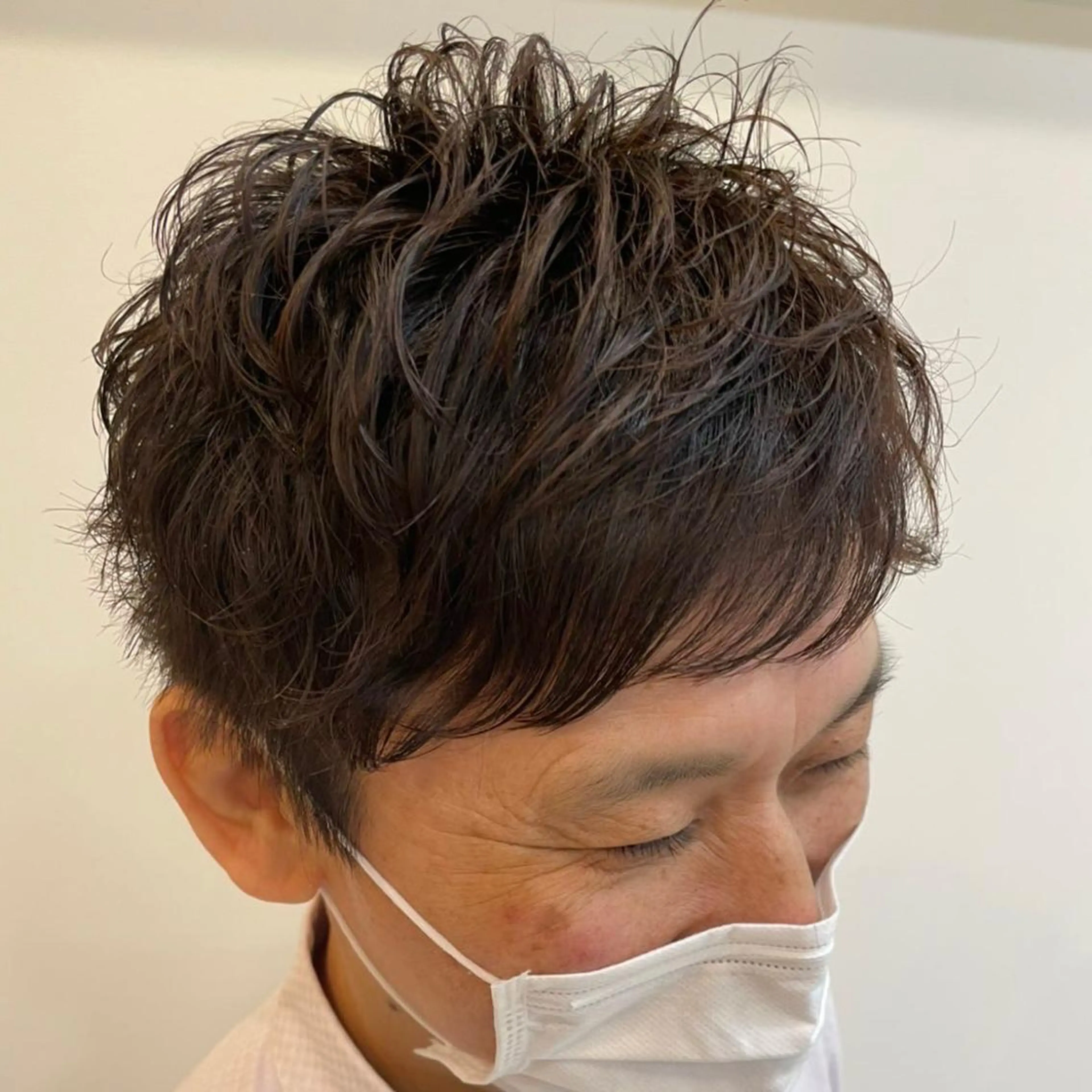 ミディアム カラー パーマ ヘアアレンジ メンズ キッズ マツエク・マツパ ミディアムパーマ メンズパーマ sara 荒井店のヘアスタイル