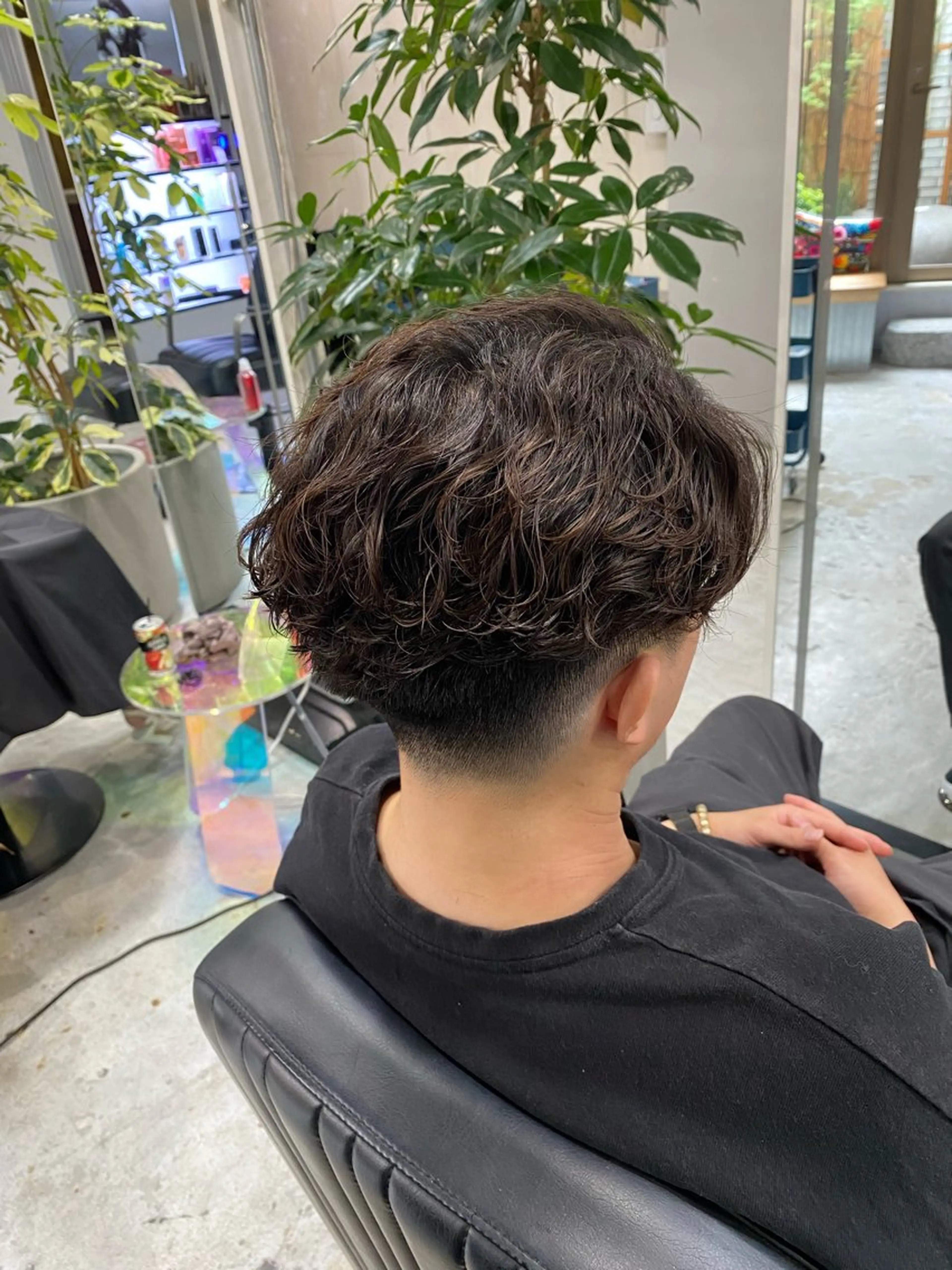 ミディアム カット パーマ ラブスタシー/Non ギャル/ハイトーンのヘアスタイル