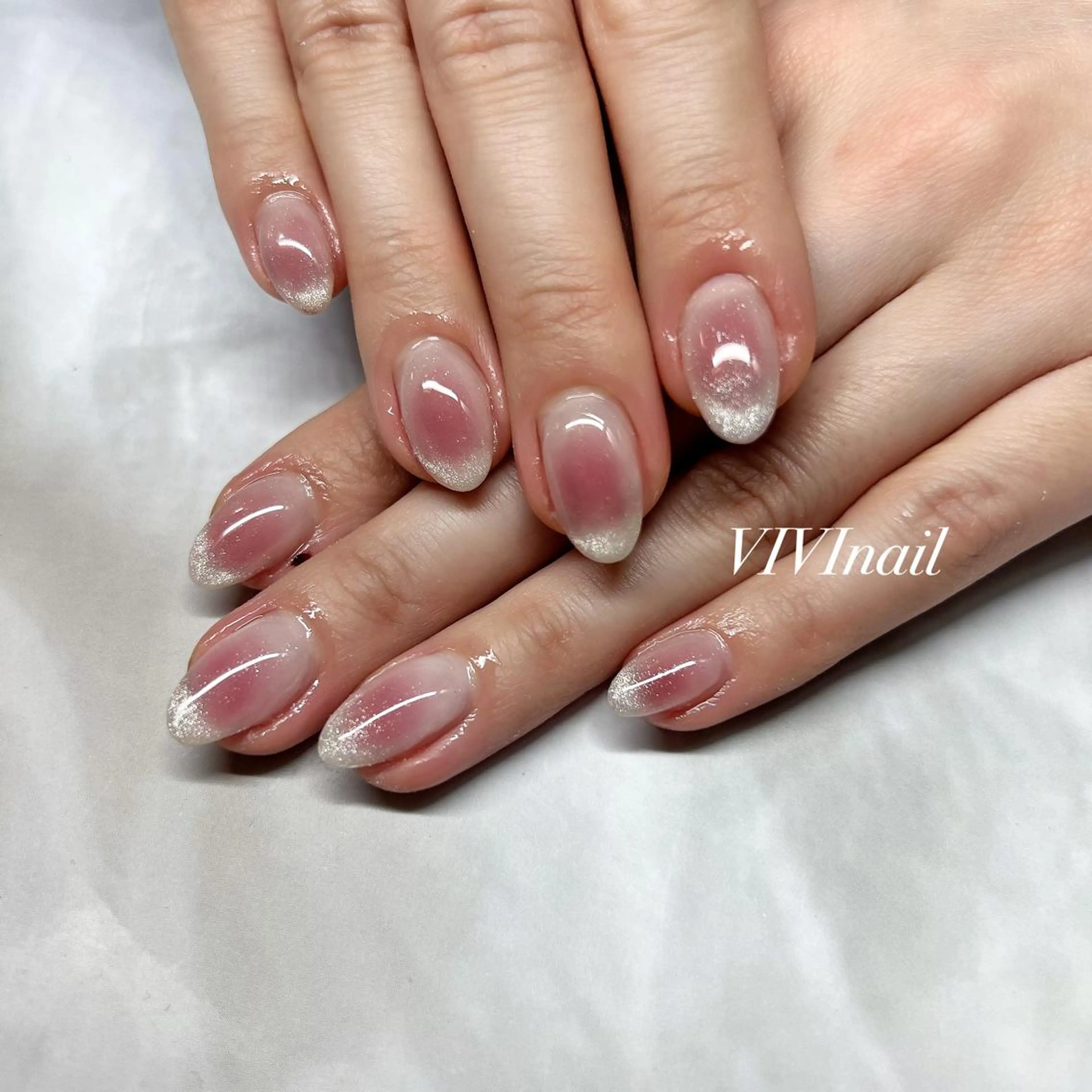 ネイル チークネイル フレンチネイル マグネットネイル ハンドネイル vivi nailのネイルデザイン