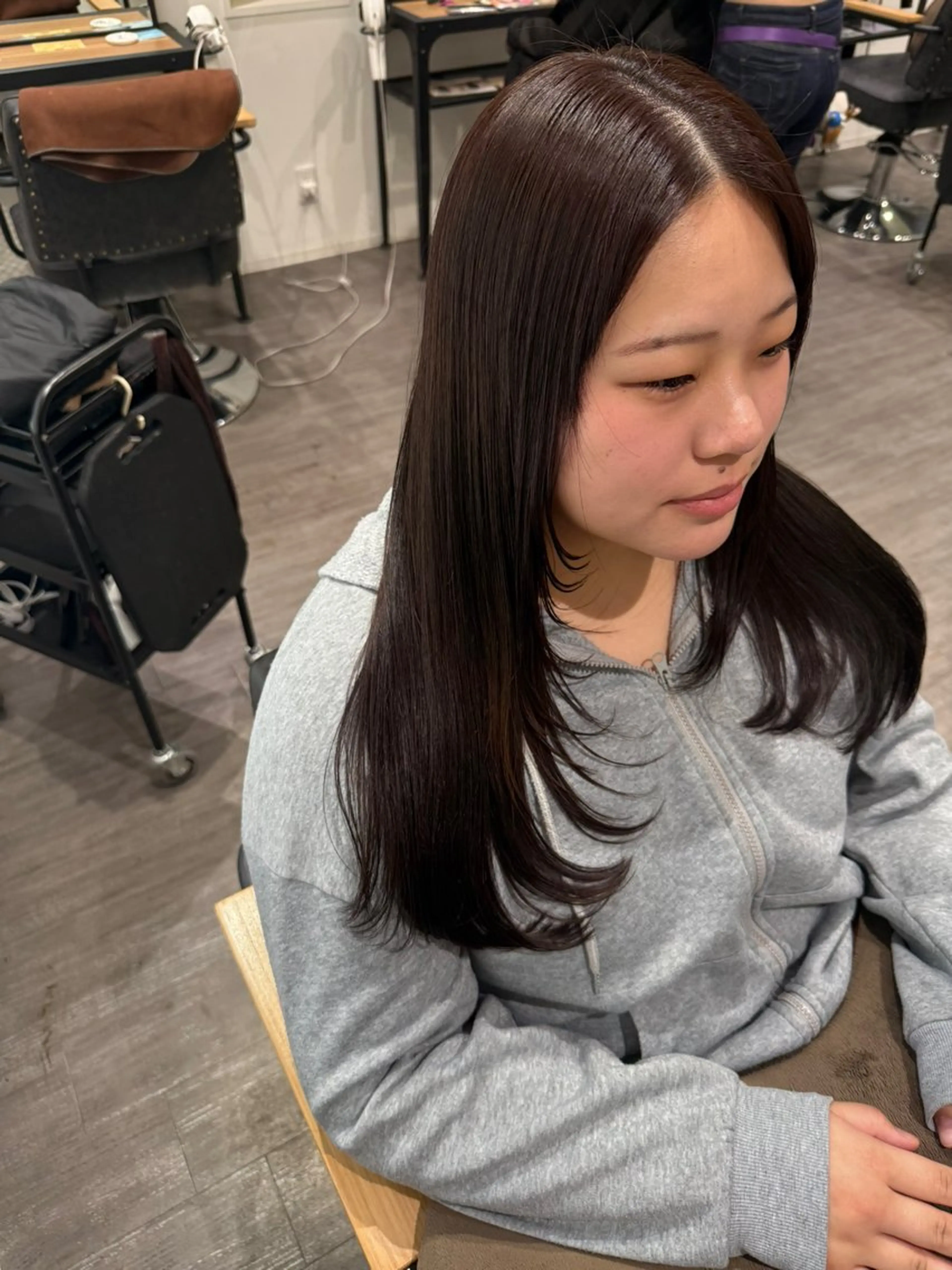 ロング カラー カット ヘアカラー トリートメント 艶髪レイヤー上田 紗也🇰🇷💗のヘアスタイル