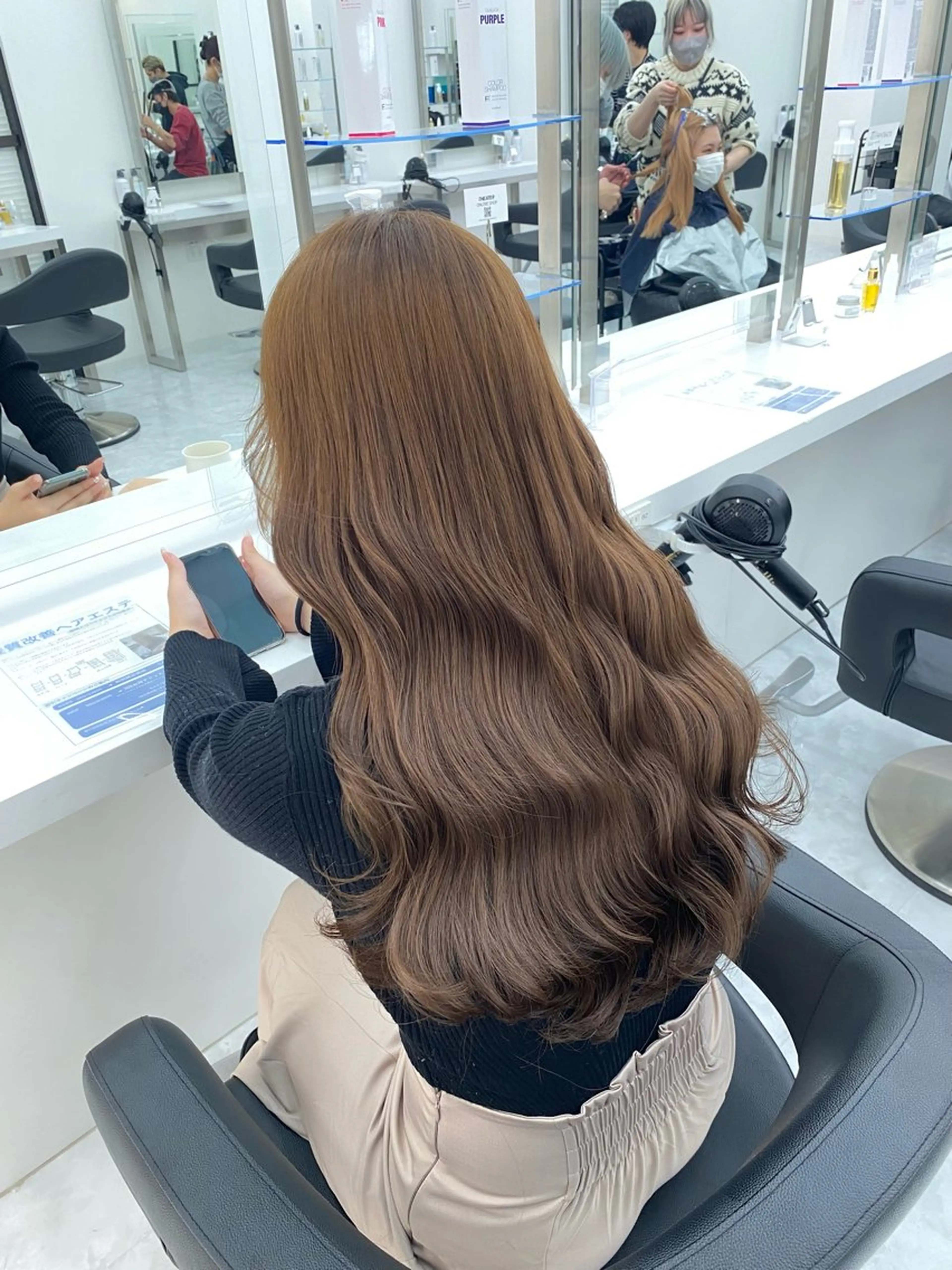 ロング カラー ブリーチ ブリーチなしカラー ヘアカラー トリートメント 【赤み消しカラー】 中野浩太のヘアスタイル