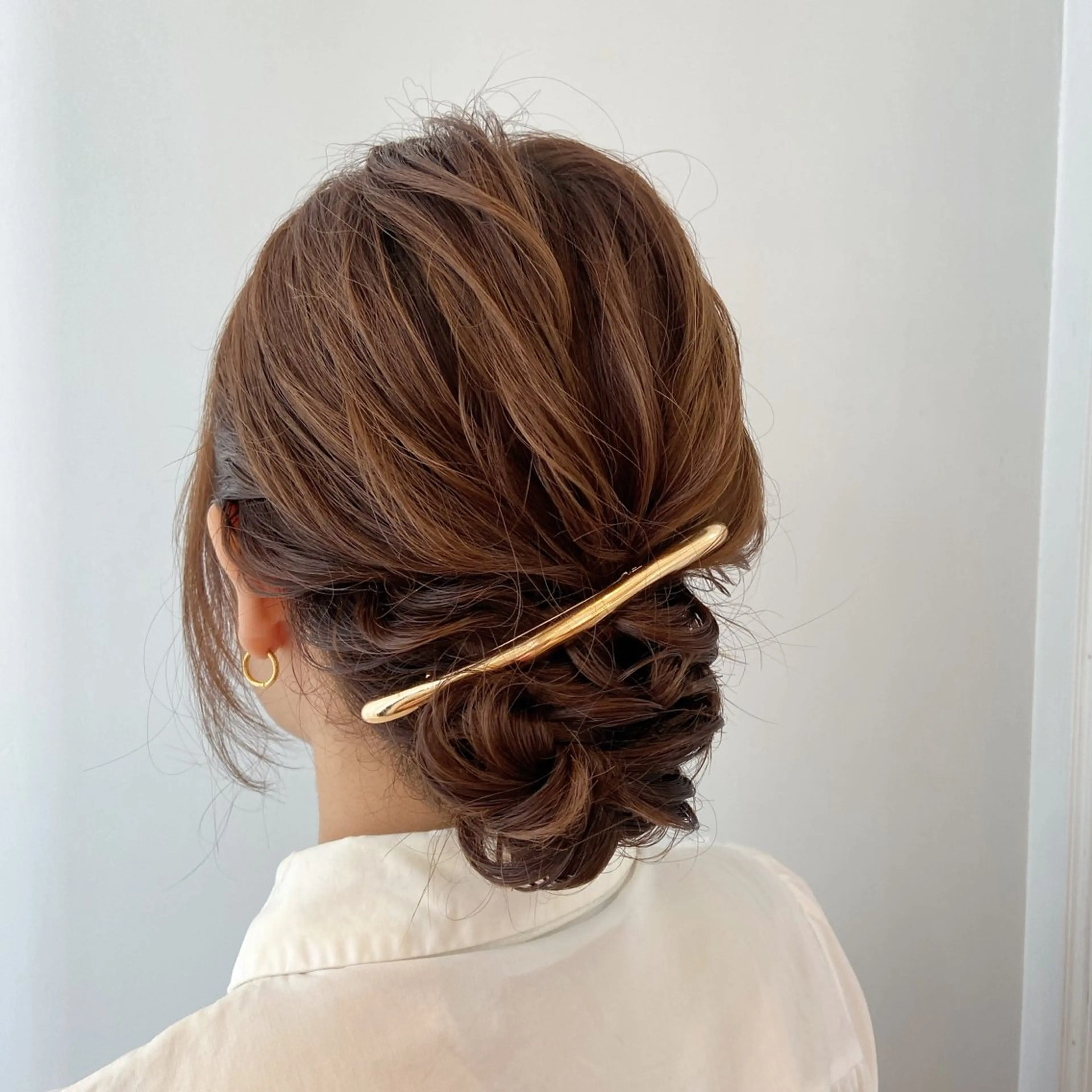 セミロング ヘアアレンジ ヘアセット 🫧 nanaco🫧のヘアスタイル