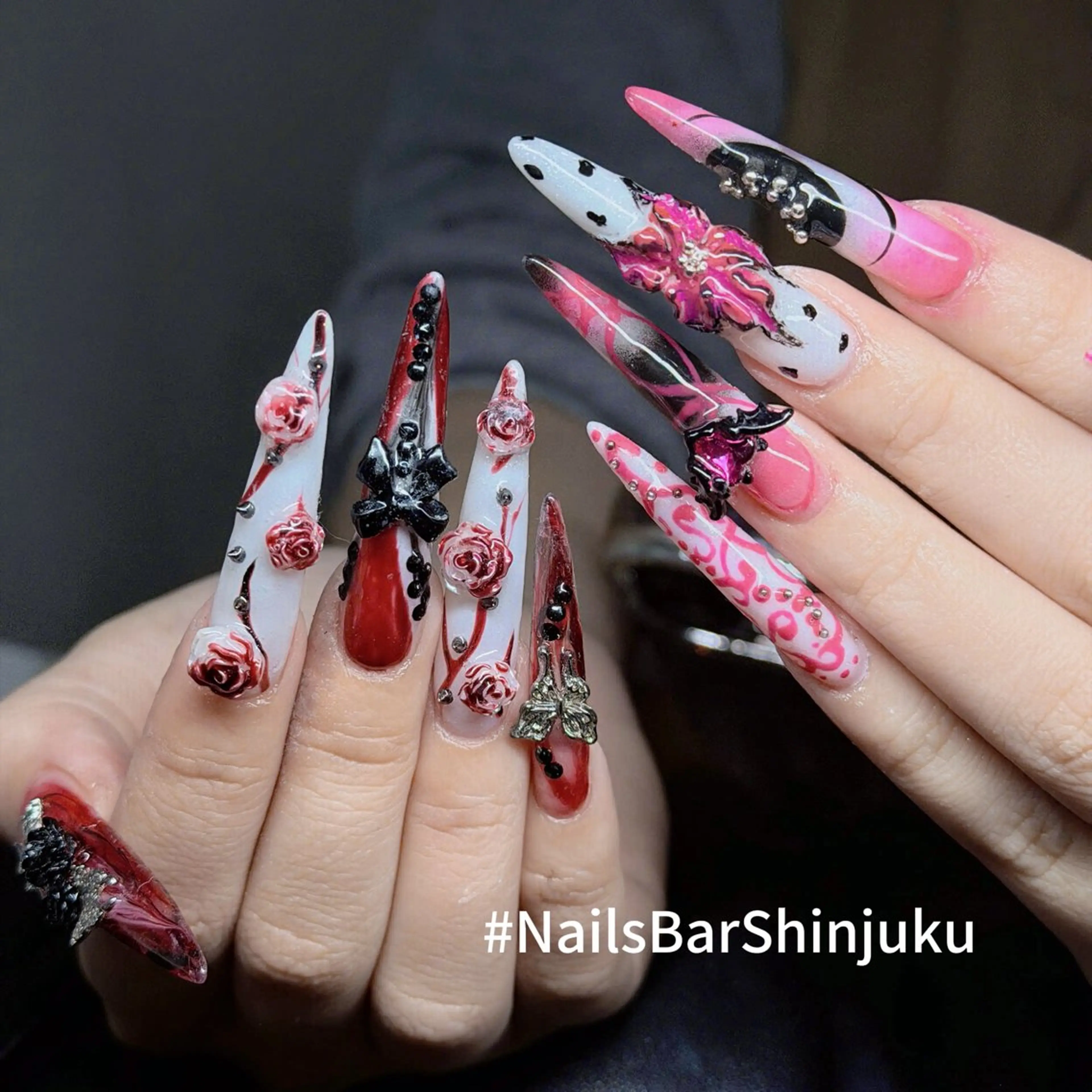 ネイル 長さ出し フレンチネイル ジェルネイル 韓国ネイル ロングネイル NAILS BAR SHINJUKUのネイルデザイン