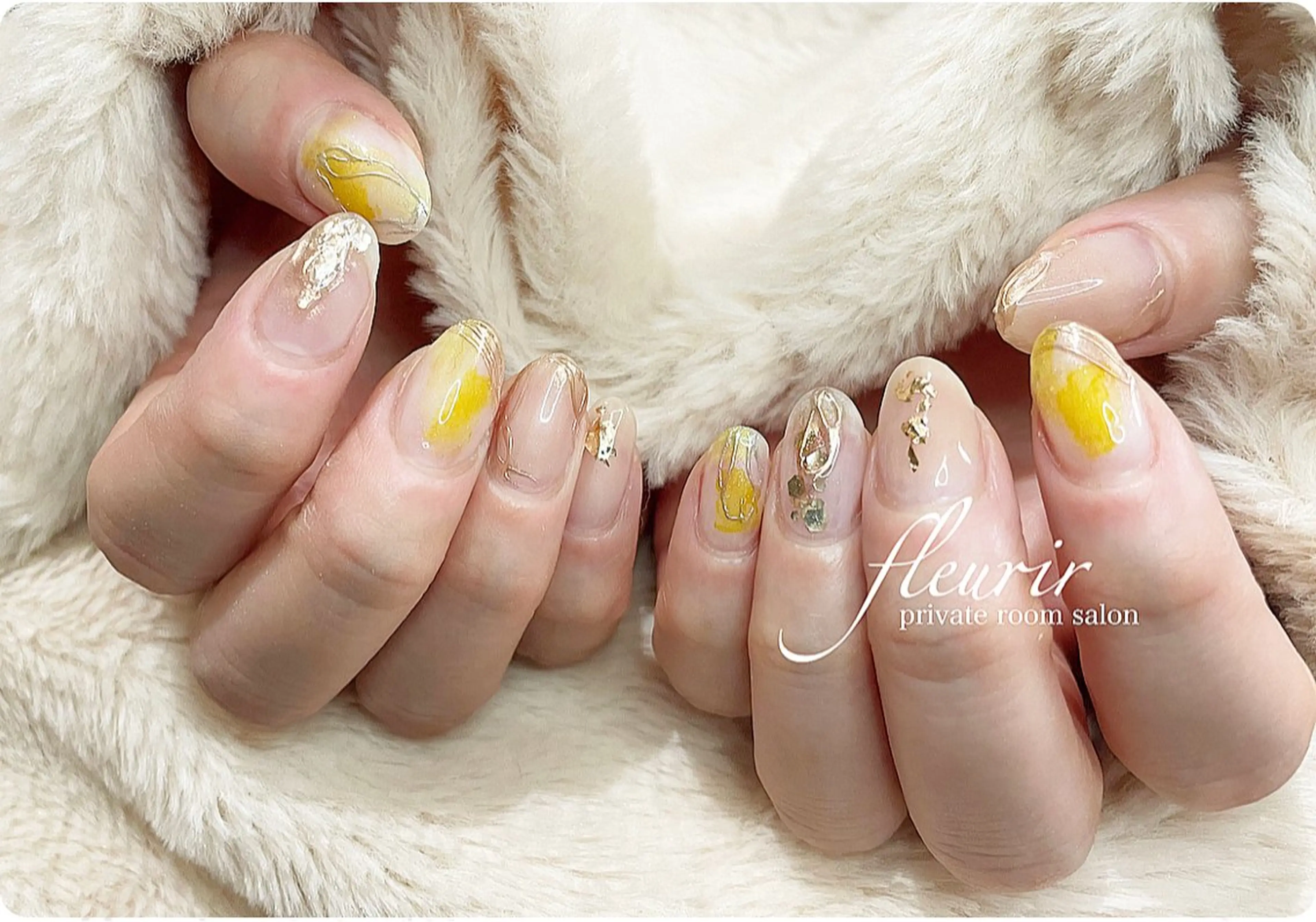 ネイル ミラーネイル フルリール 【プライベートサロンのネイルデザイン