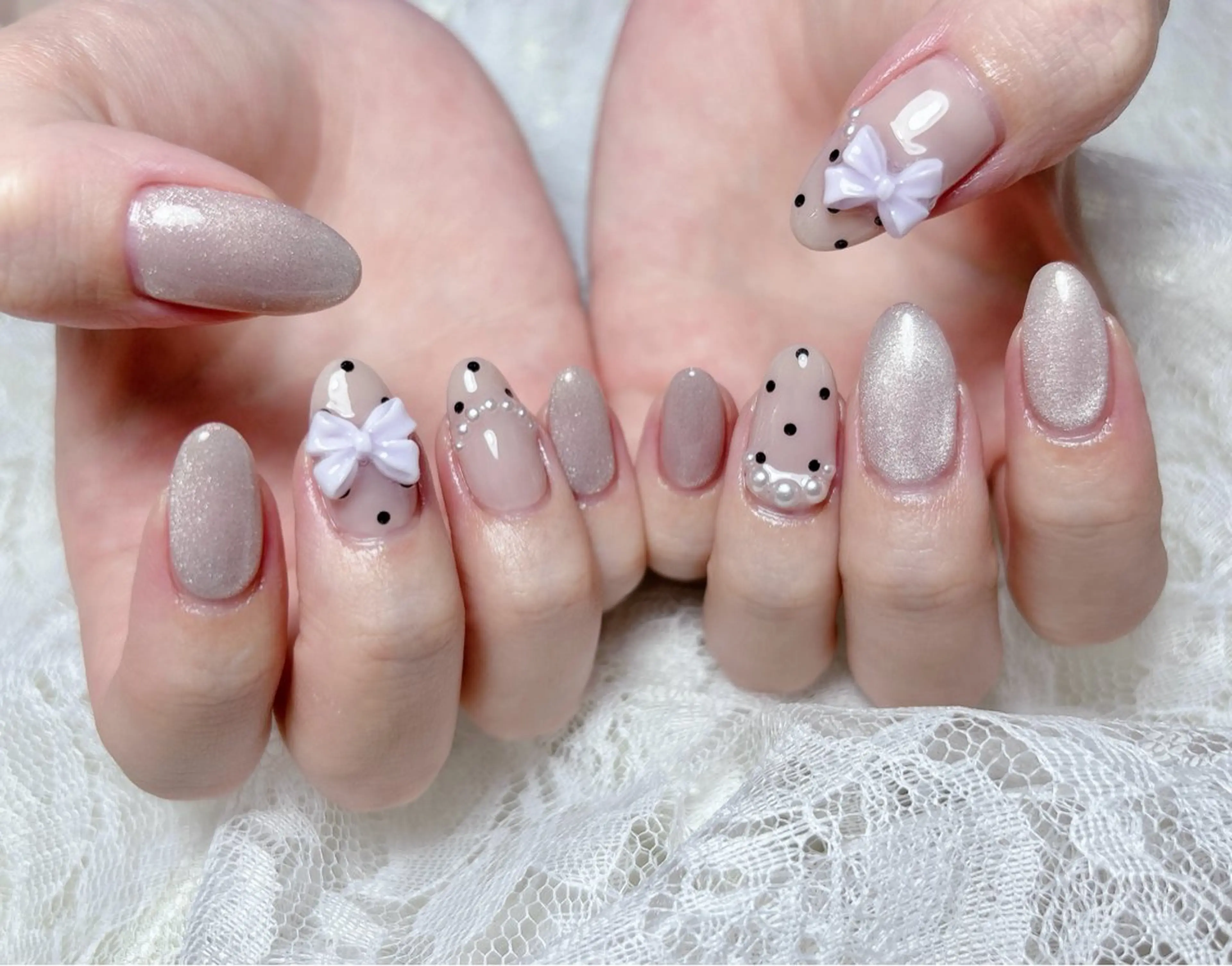 ネイル ドット マグネットネイル ハンドネイル FLARE NAIL フレアネイルのネイルデザイン