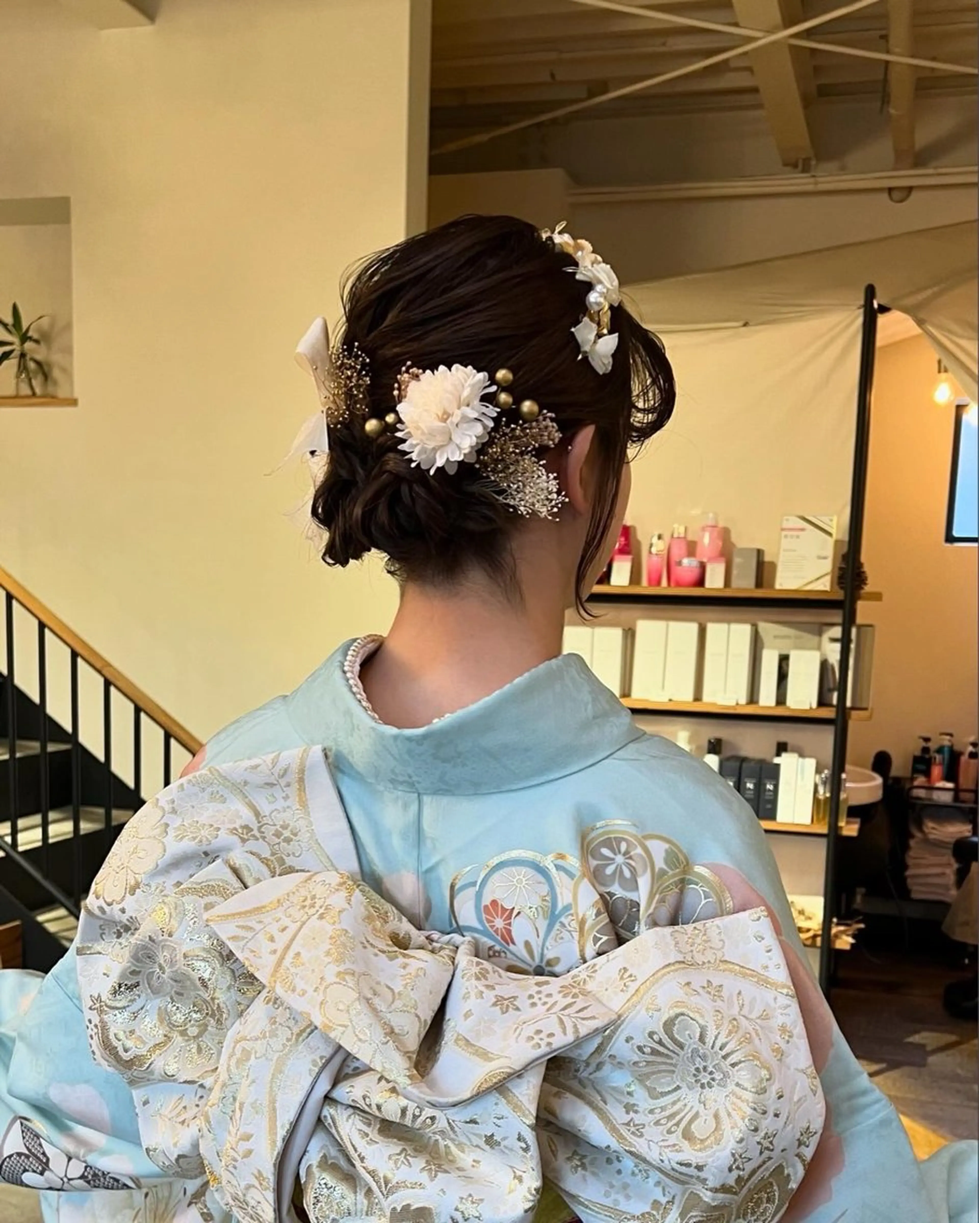 ヘアアレンジ 成人式 hair lapis上地所属・ハヤシ ユウカのヘアスタイル