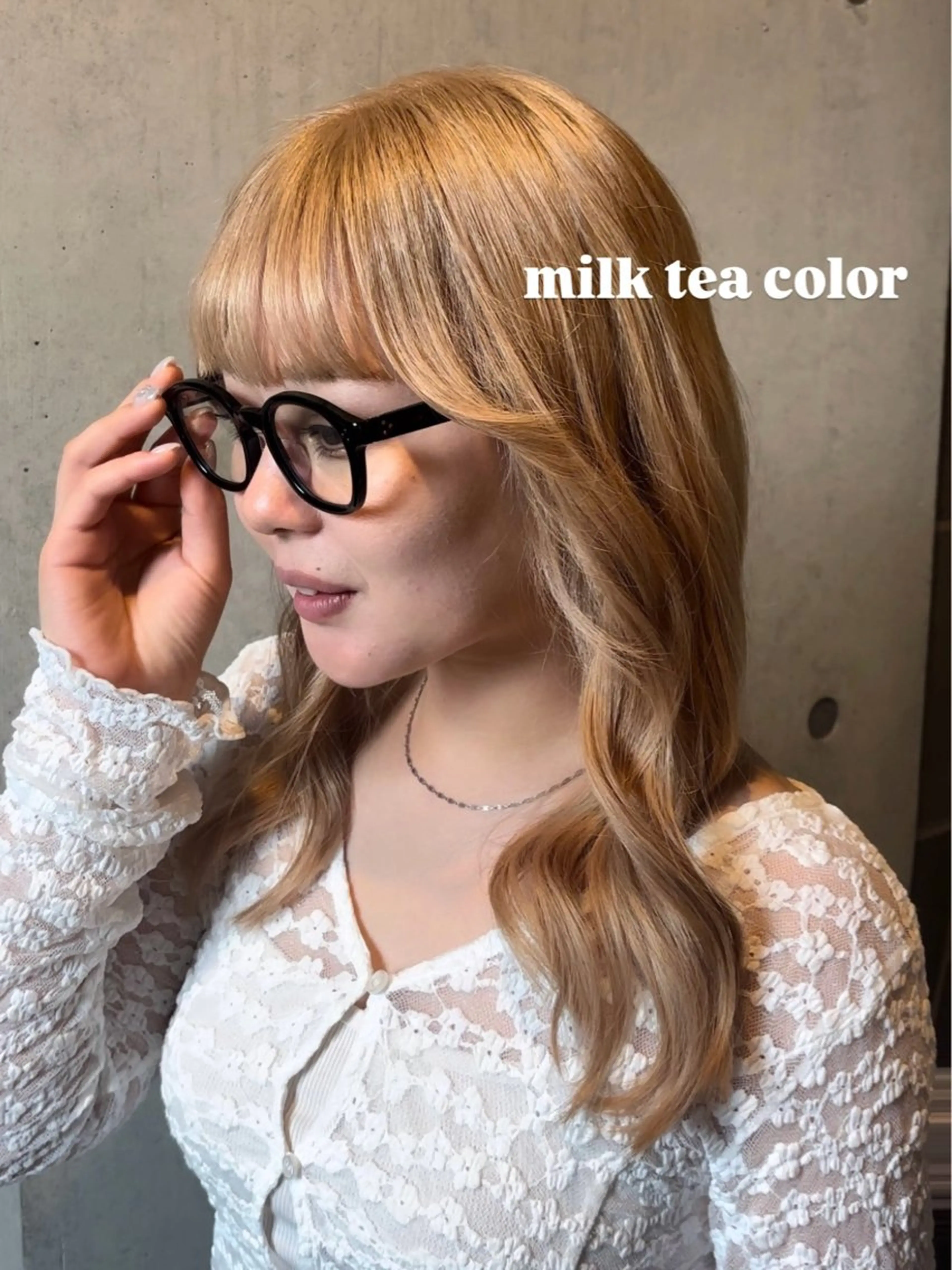 セミロング カラー ハイトーンカラー ヘアカラー RENA/艶カラー /アレンジ/髪質改善のヘアスタイル