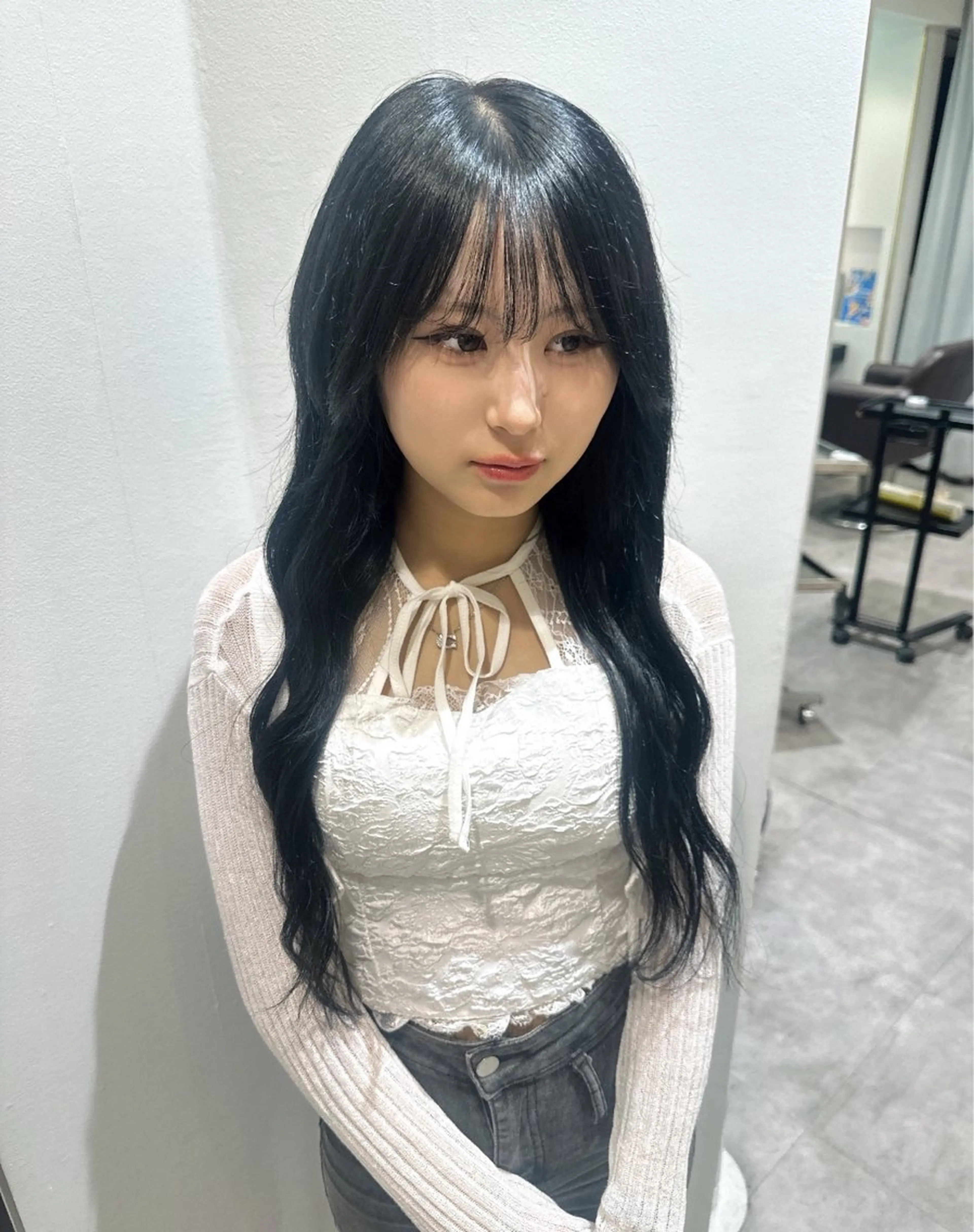 🖤重くない暗髪🖤就活や実習にも対応したダメージレスワンカラー➕3stepトリートメント🫧の写真