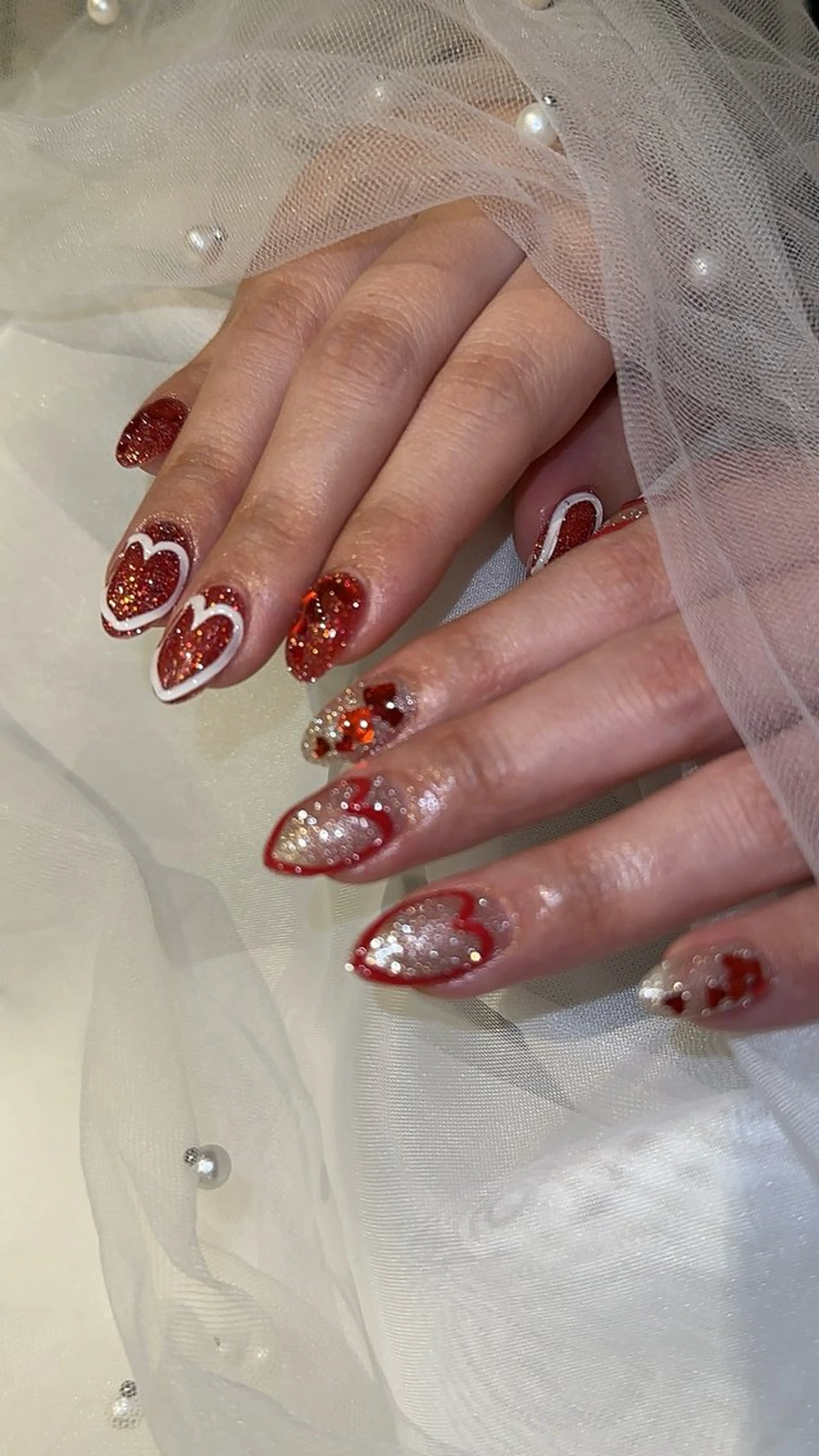 ネイル バレンタイン めそぴ ネイルのネイルデザイン