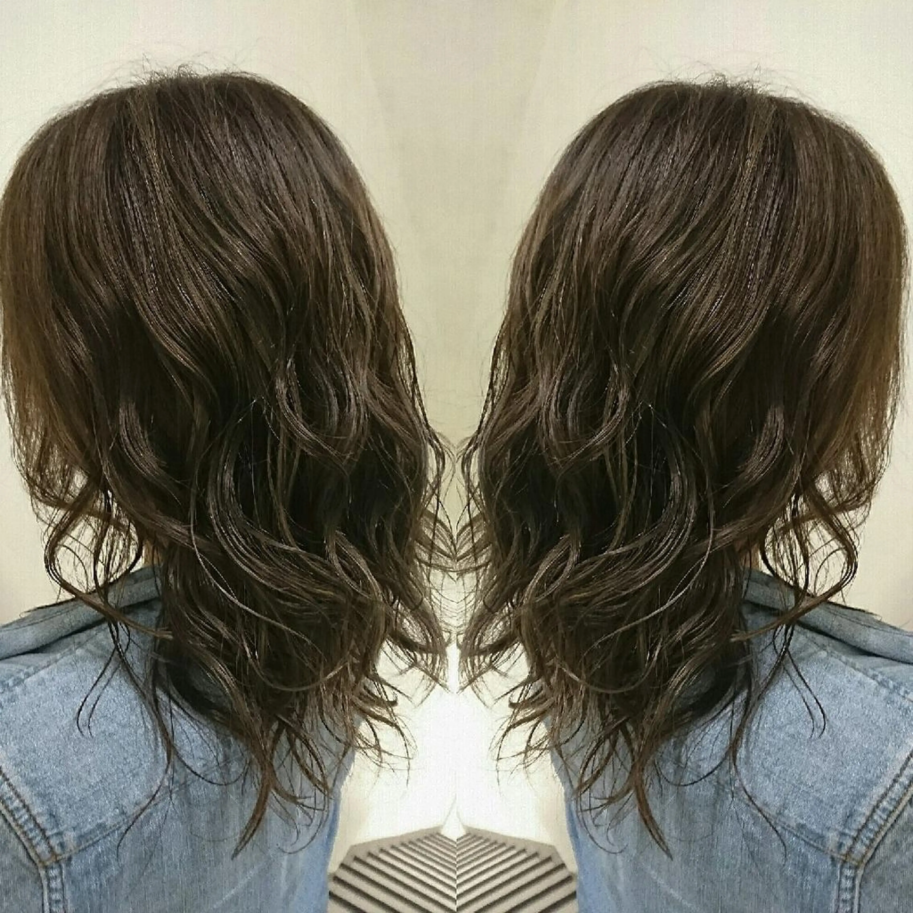 ミディアム カラー グレージュ カーキグレージュ youres センター南所属・センター南 SEIJIのヘアスタイル