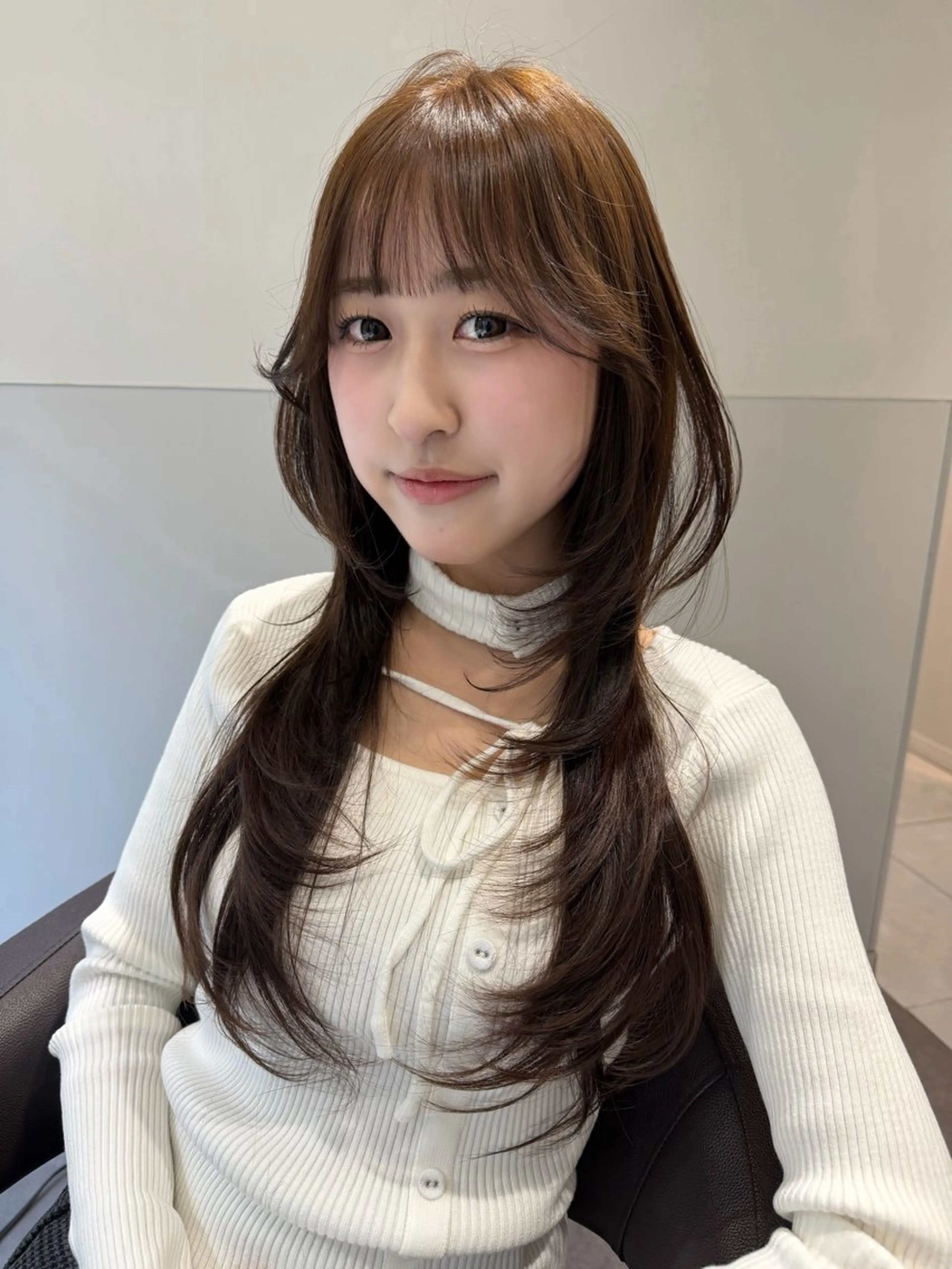 ロング カット ヘアカラー トリートメント RiA/レイヤーカッ ト/ハッシュカットのヘアスタイル