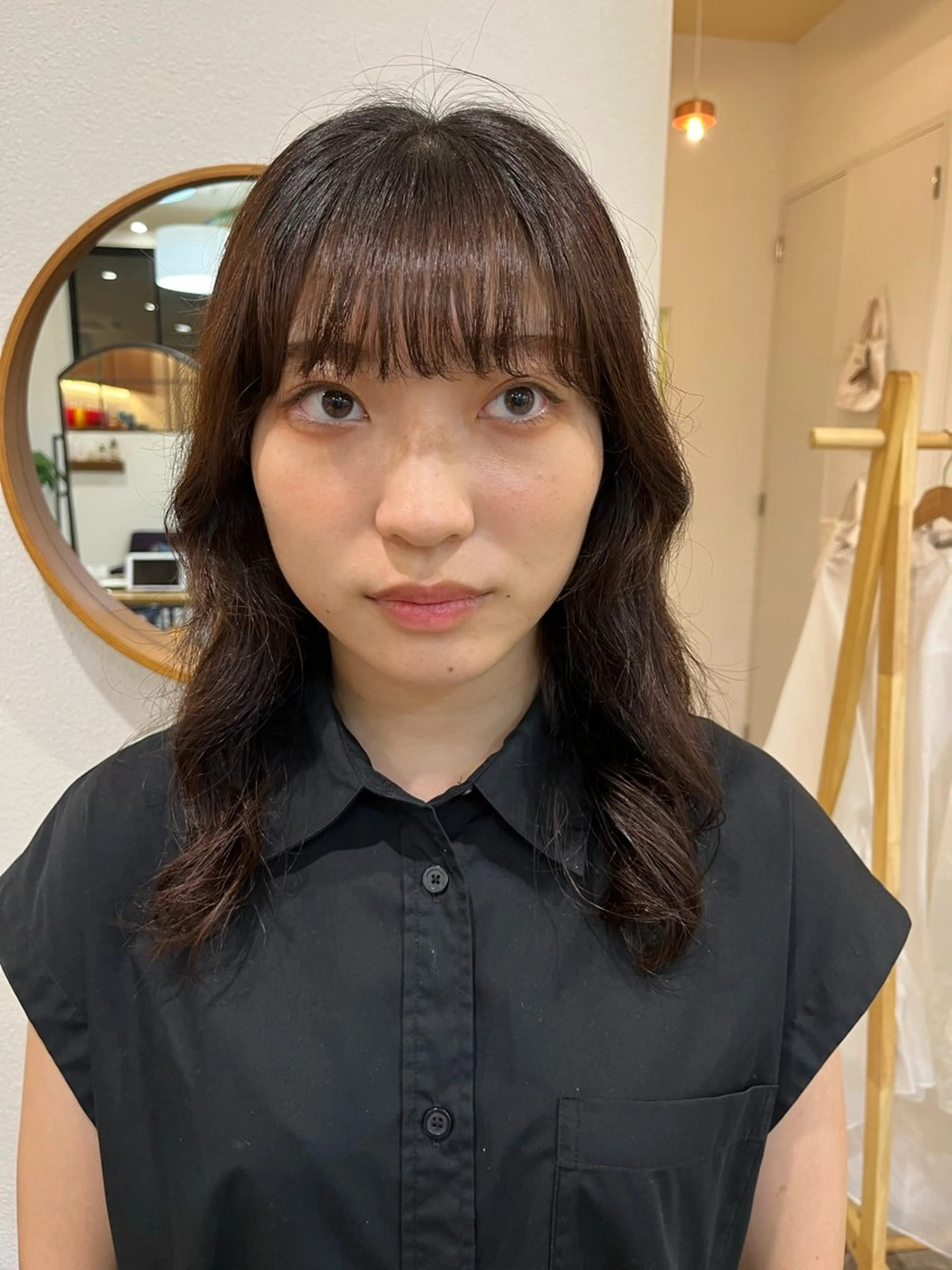 ミディアム パーマ カット トリートメント ショート/ボブ/透明 感カラー/高橋あみのヘアスタイル