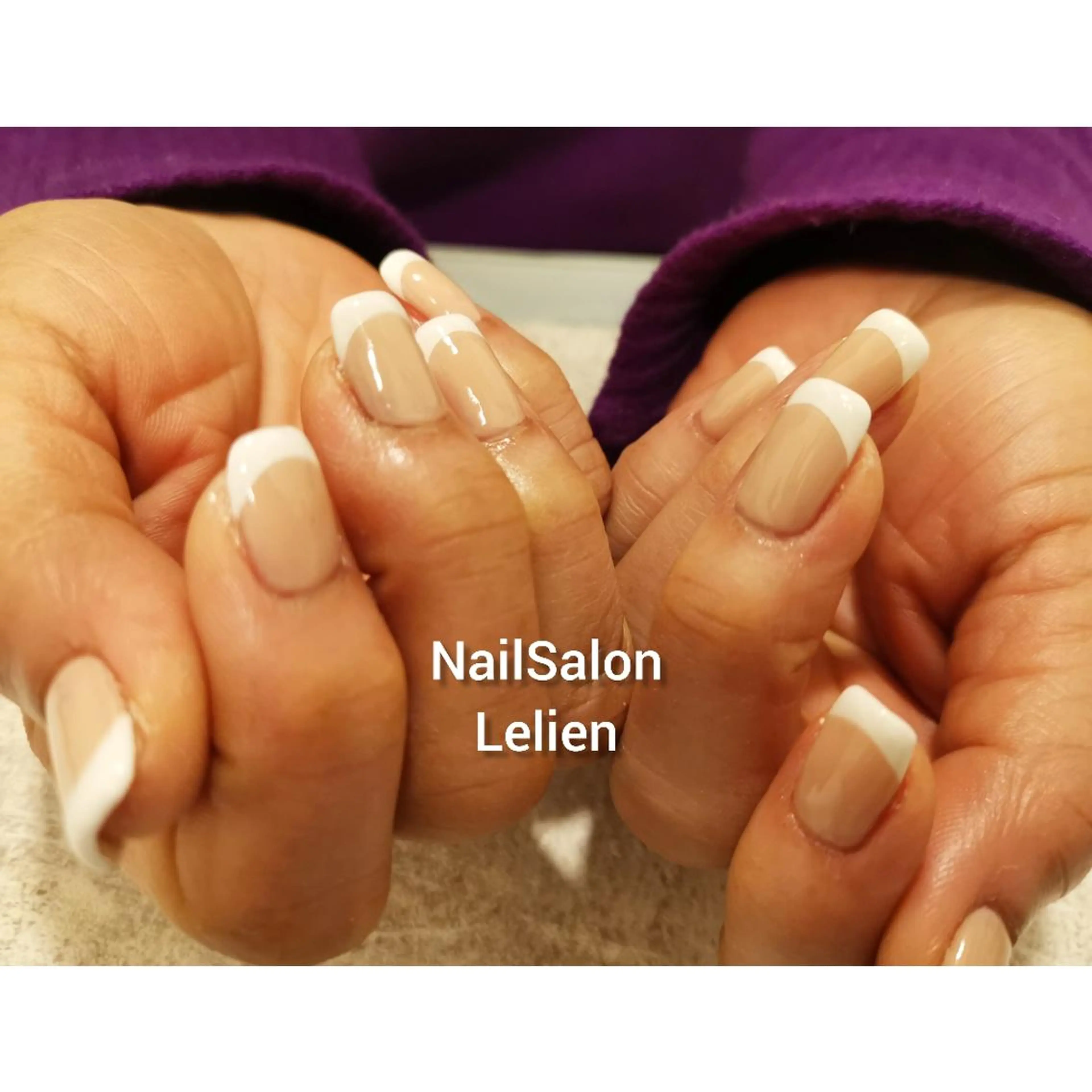 ネイル フレンチネイル ハンドネイル 人気エリア💖完全個室【ルリエ】所属・ネイルサロン Lelienルリエのネイルデザイン
