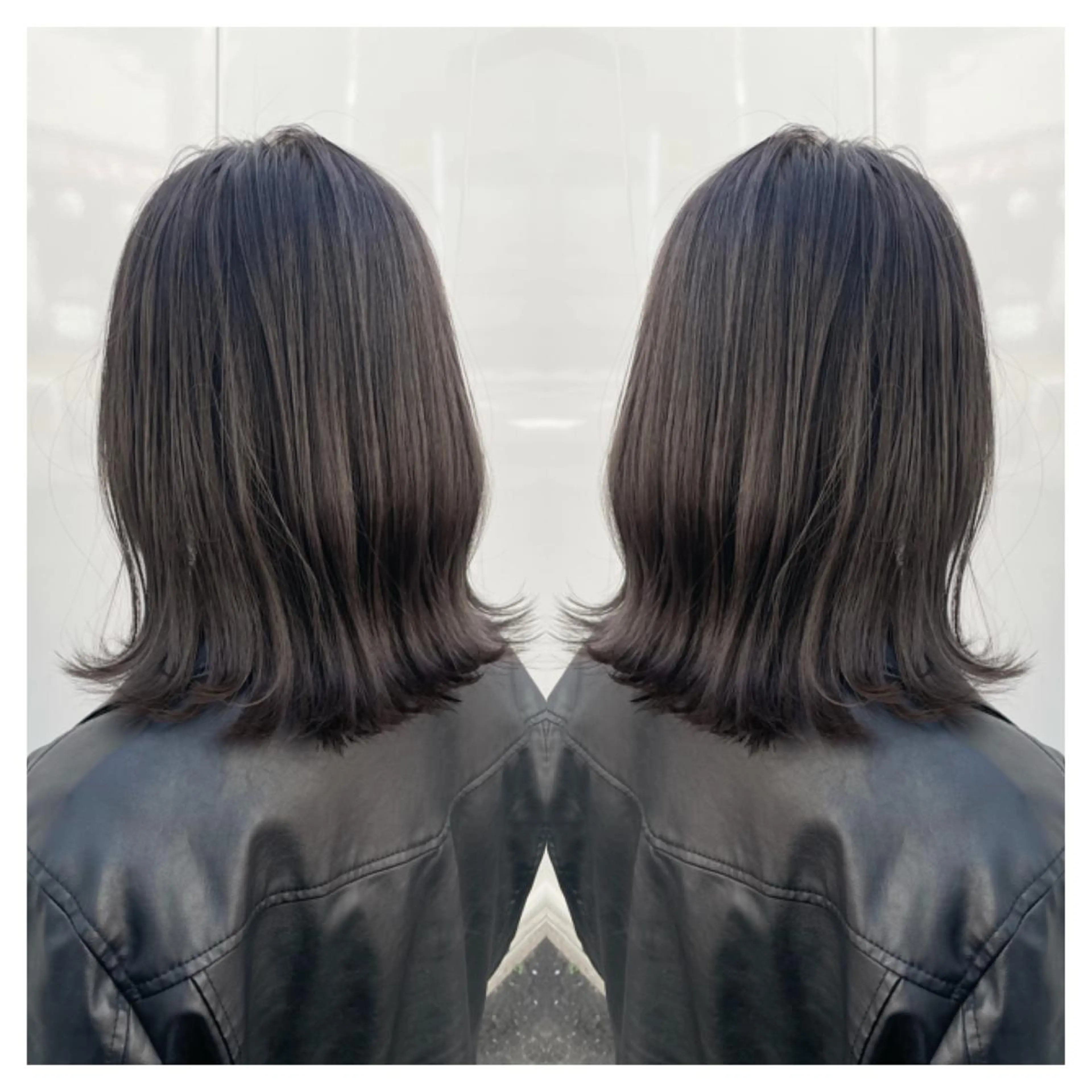 ミディアム カラー カット ヘアカラー トリートメント 村山 茉衣のヘアスタイル