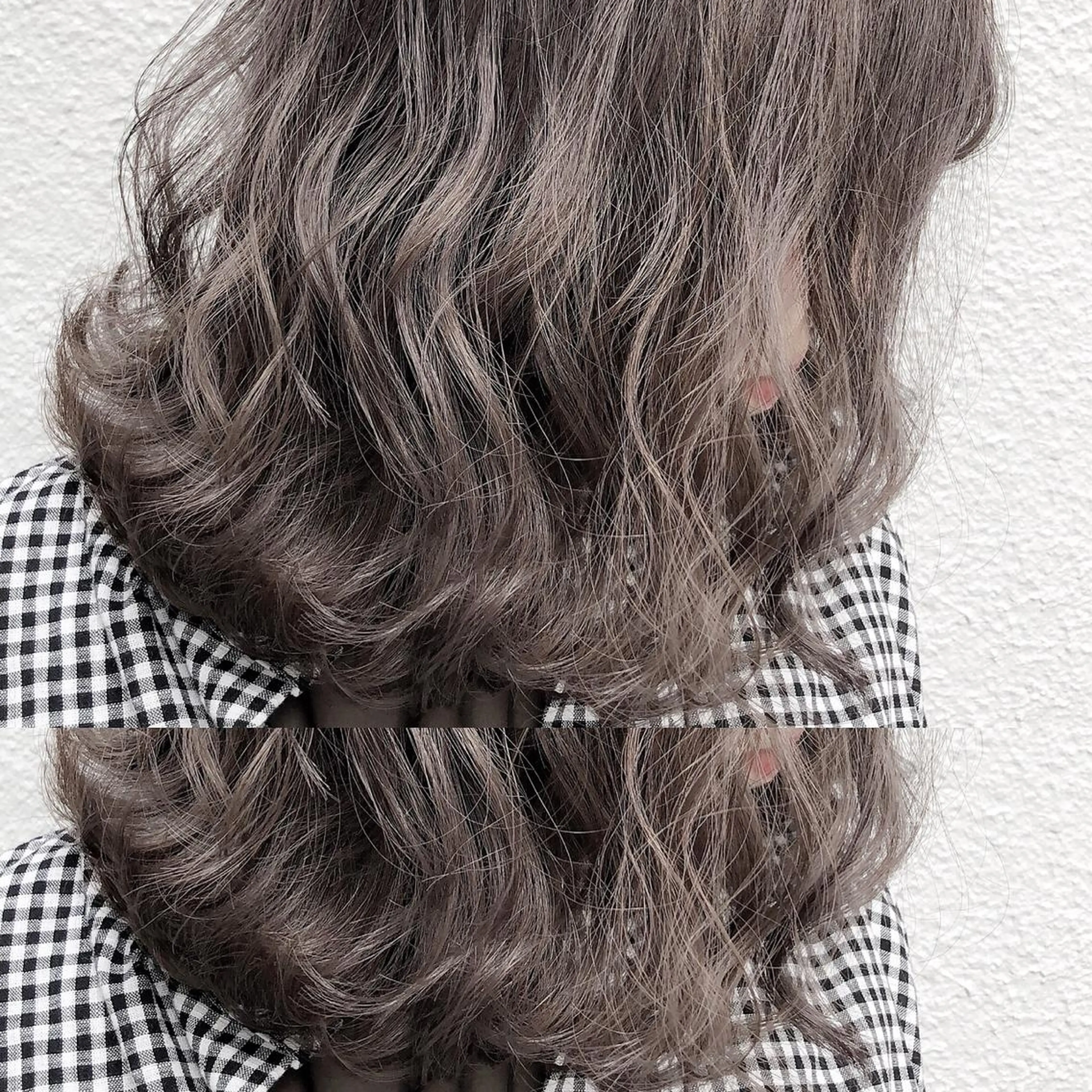 セミロング ヘアカラー to youハイライトのヘアスタイル