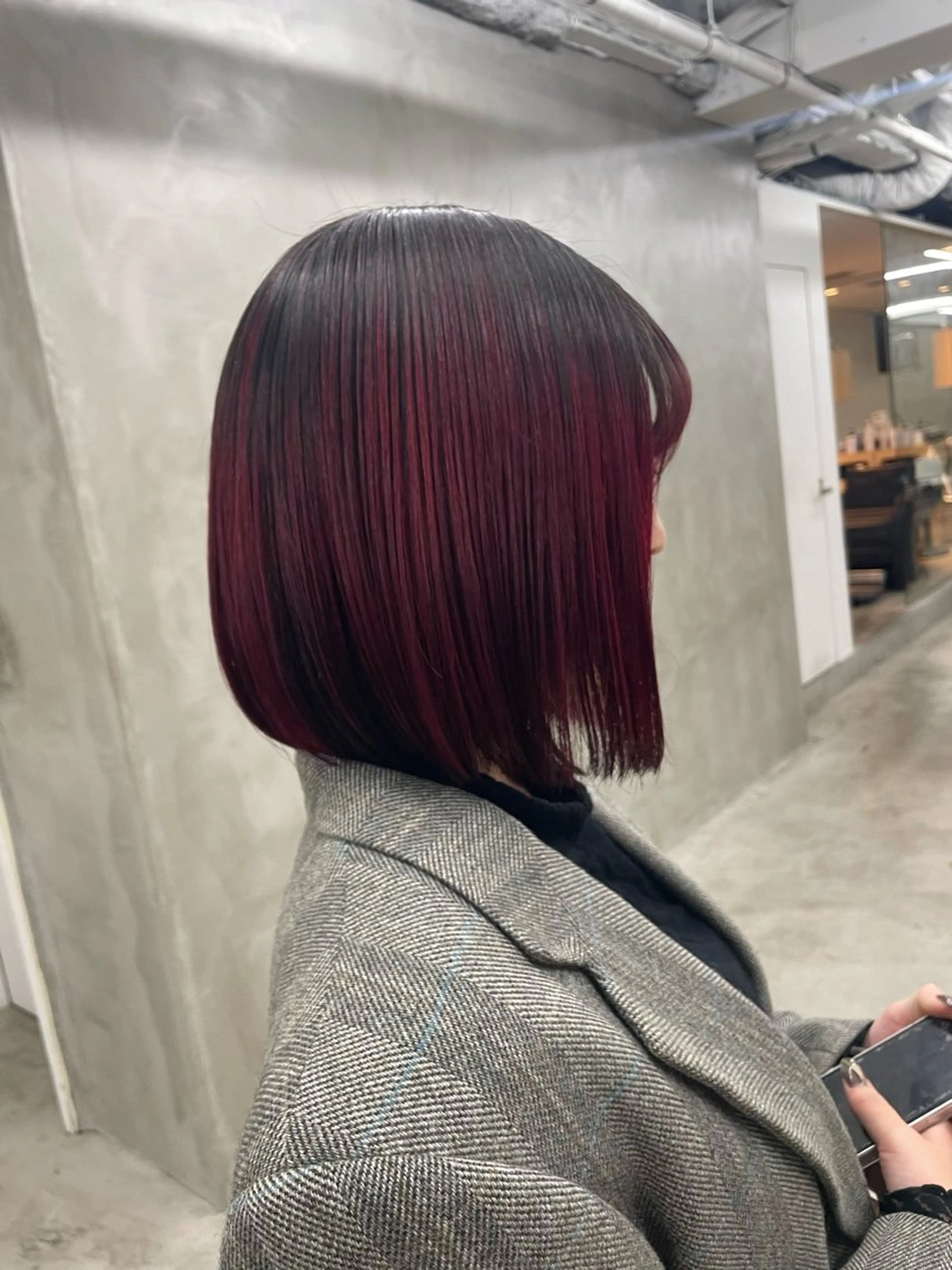 カラー グラデーションカラー レッドカラー ヘアカラー トリートメント ハイトーン/レイヤー 🌸さくらのヘアスタイル