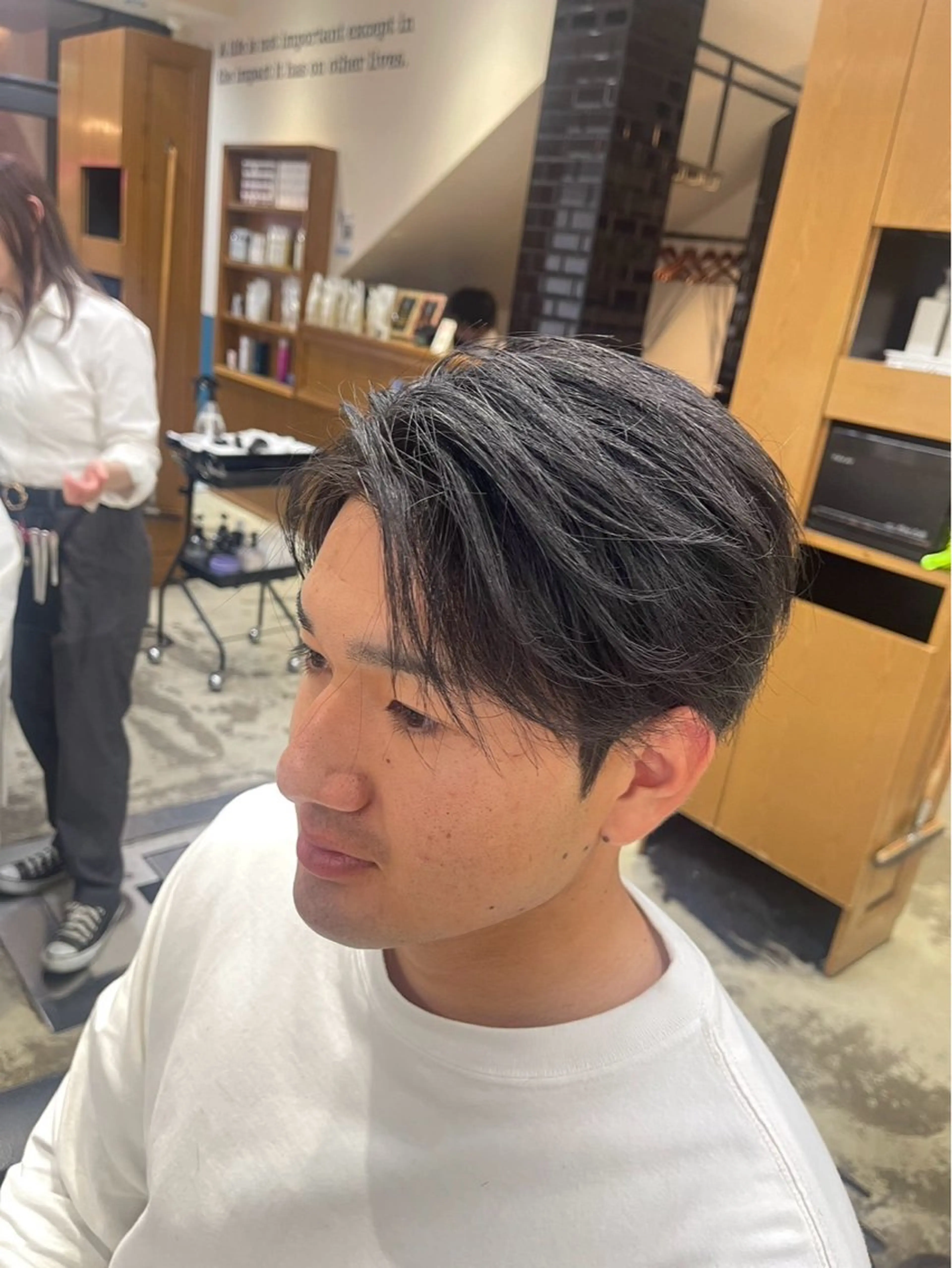 ミディアム メンズ メンズカット、パーマ 特化美容師🌀/高田のヘアスタイル