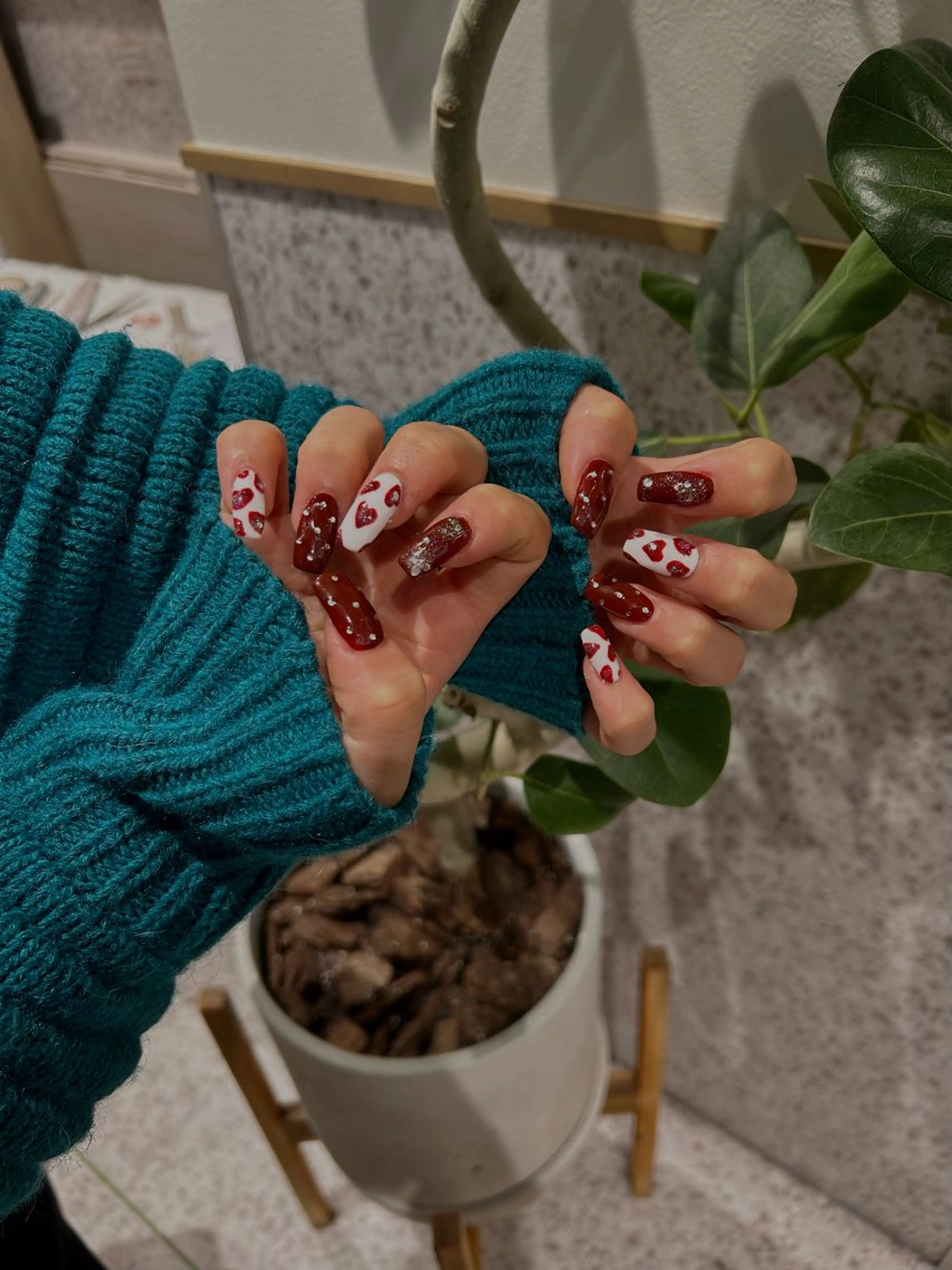 ネイル 成人式 長さ出し 韓国ネイル ショートネイル ♡ハイトーン★ ネイル/しの♡のヘアスタイル