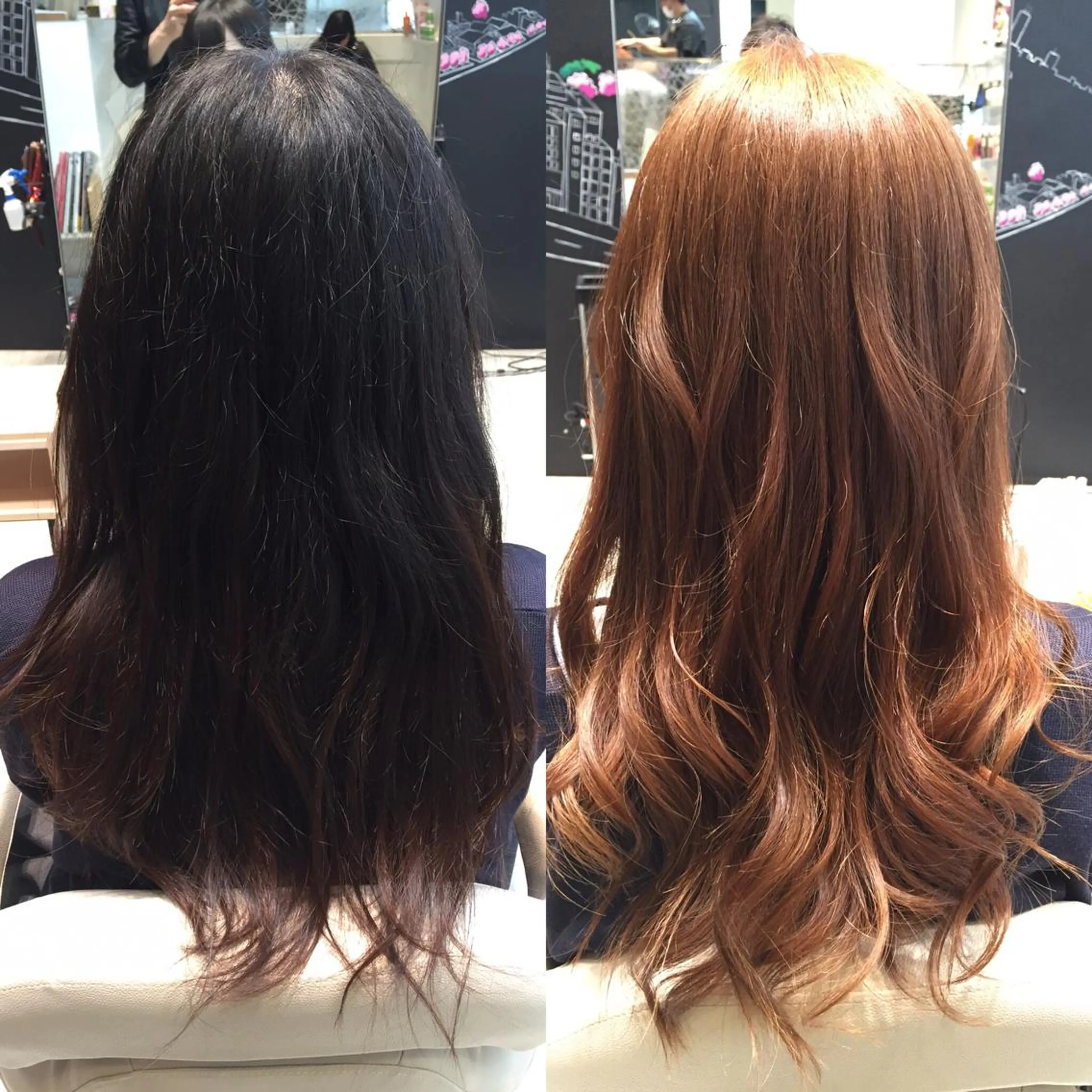 ミディアム セミロング ロング カラー Re:ta KANZOのヘアスタイル