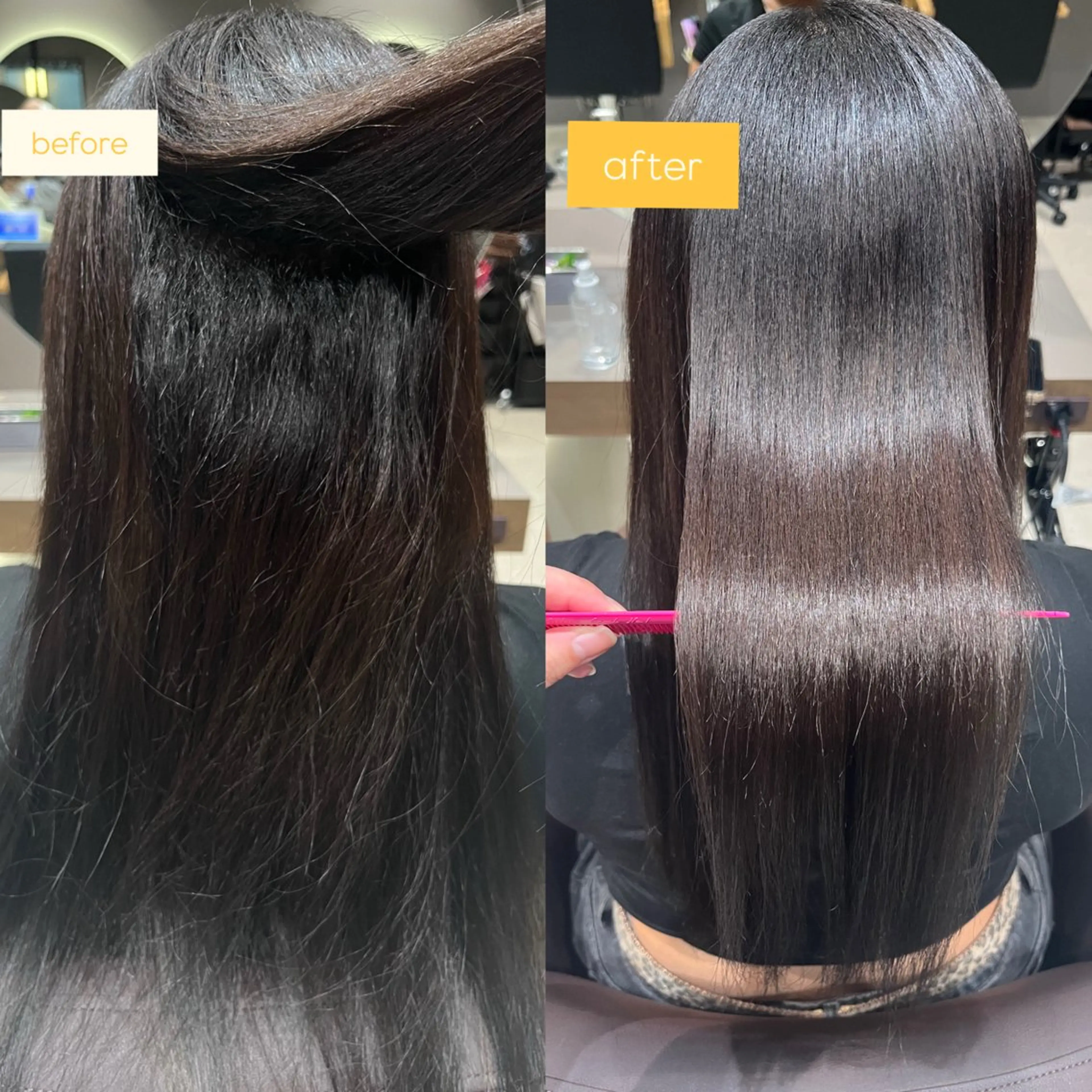 ロング 縮毛矯正 トリートメント 🎀 おばま みゆう 🌼のヘアスタイル