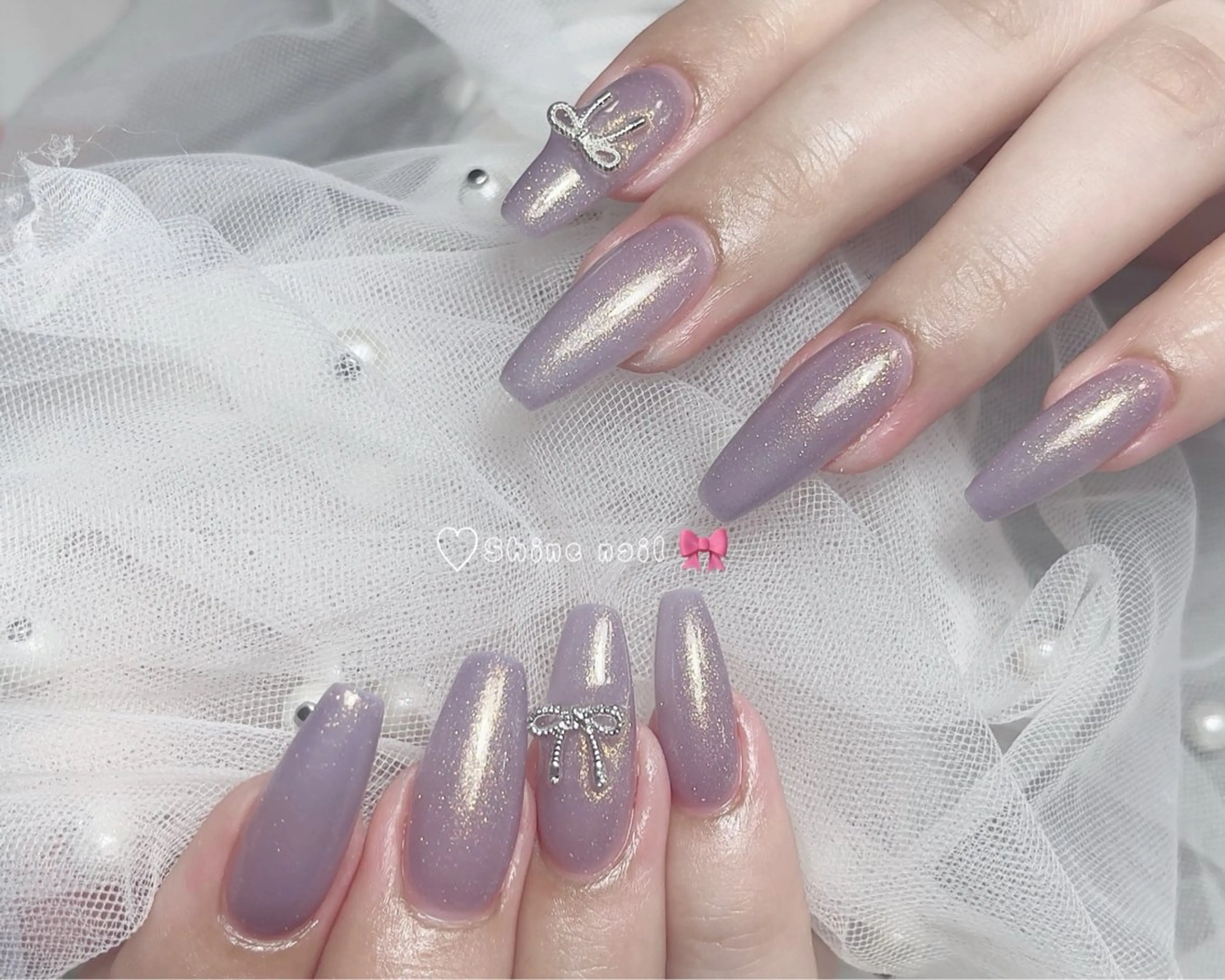 ネイル ハンドネイル 〜Shine Nail〜【サイナネイル】パラジェル／ 長さだし／持ち込み／ワンホン／フィルイン所属・shine 🎀 長さだし&デザインのネイルデザイン