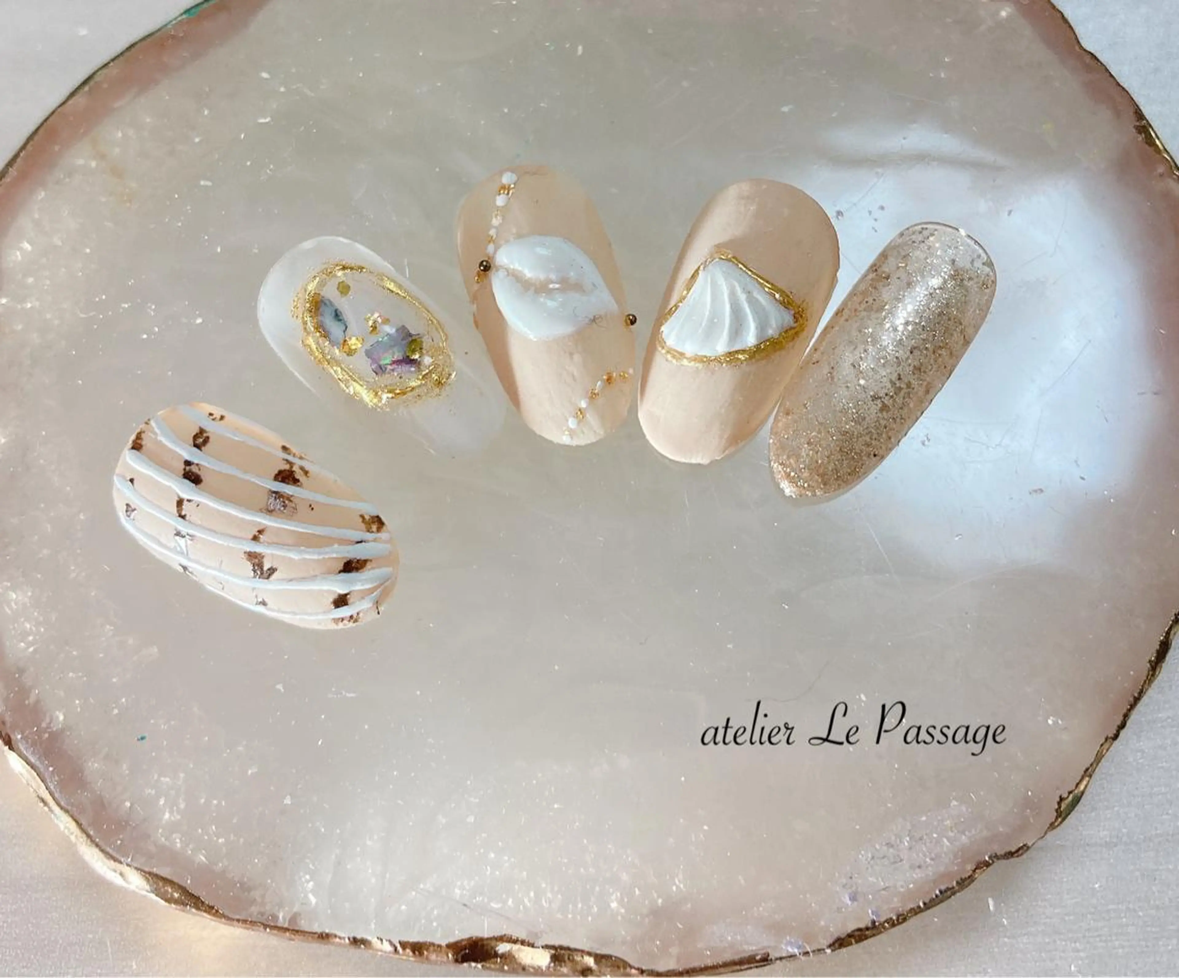 ネイル ジェルネイル キラキラネイル パラジェル 夏ネイル Atelier Le Passage所属・h nakatsukaのネイルデザイン