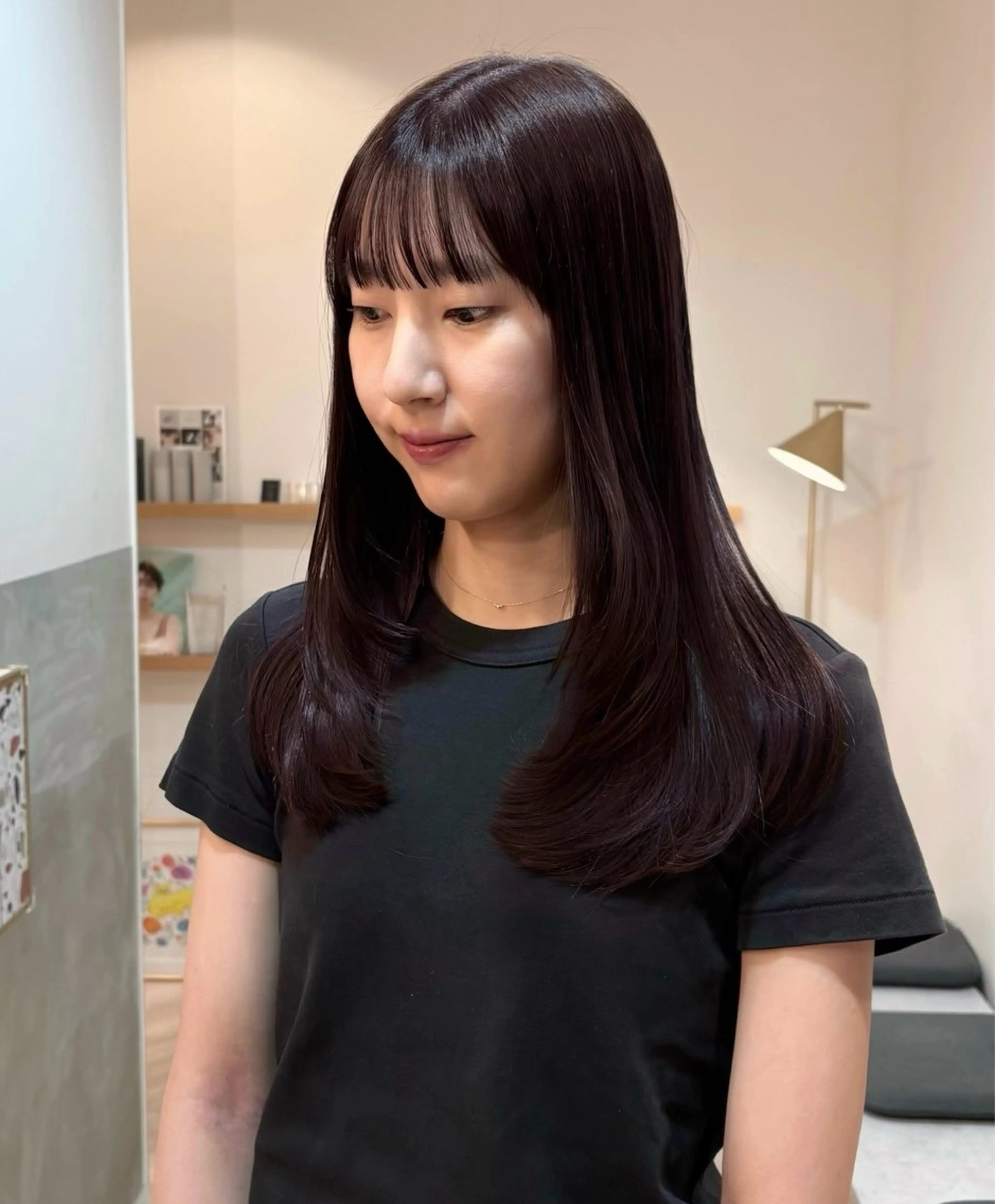 ミディアム ヘアカラー 似合わせ/ベージュ /レイヤー/りほ🤍のヘアスタイル