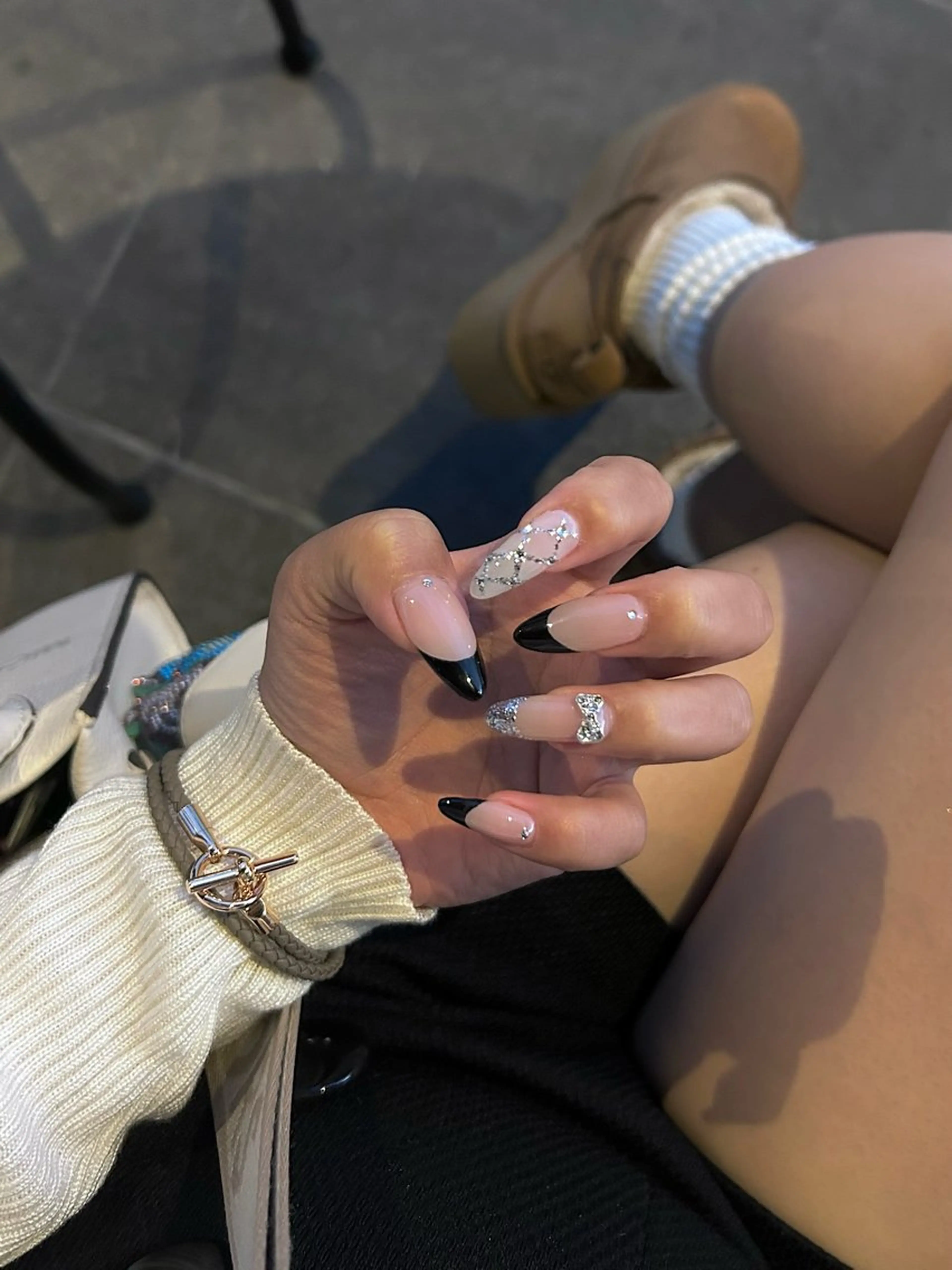 ネイル フレンチネイル ハンドネイル Mariris所属・kaju🎀nail 堺筋本町 / 心斎橋のネイルデザイン