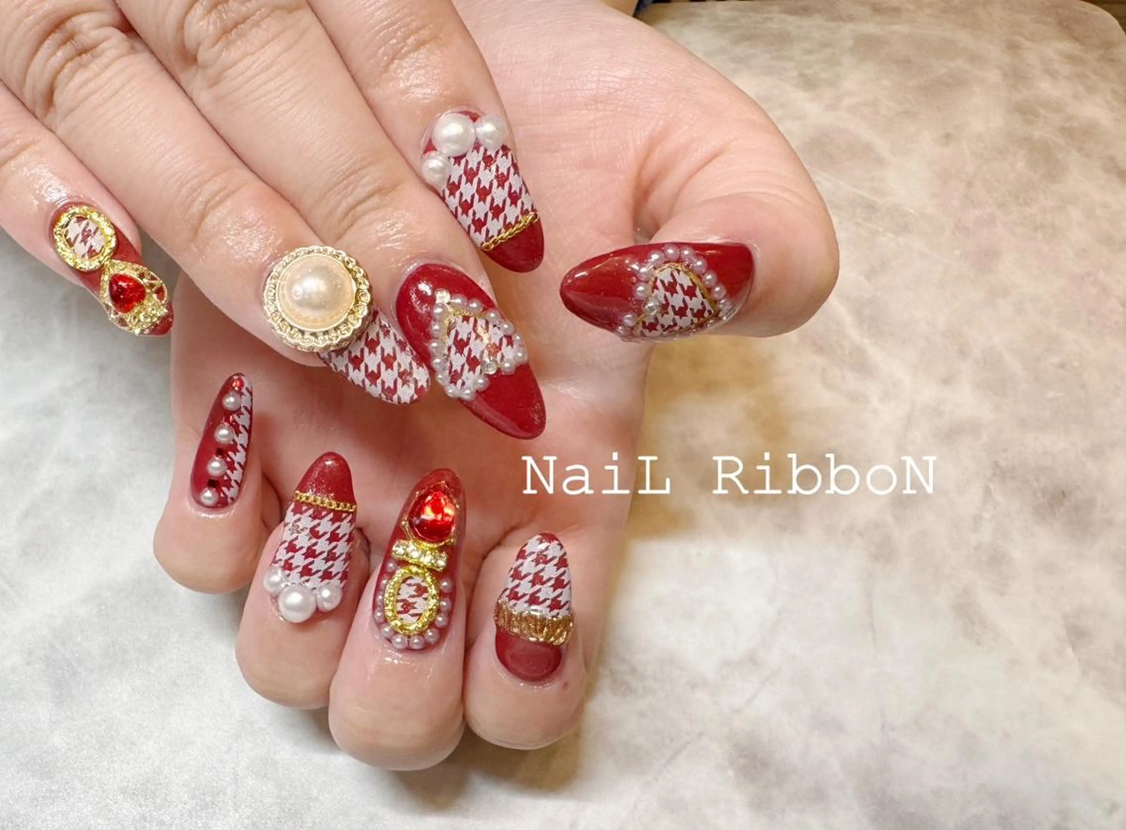 ネイル ネイルリボン 石田のネイルデザイン